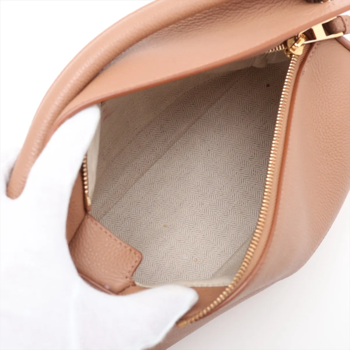 Puzzle Bag Small Leather 2-Way Handbag Brown — view 8
