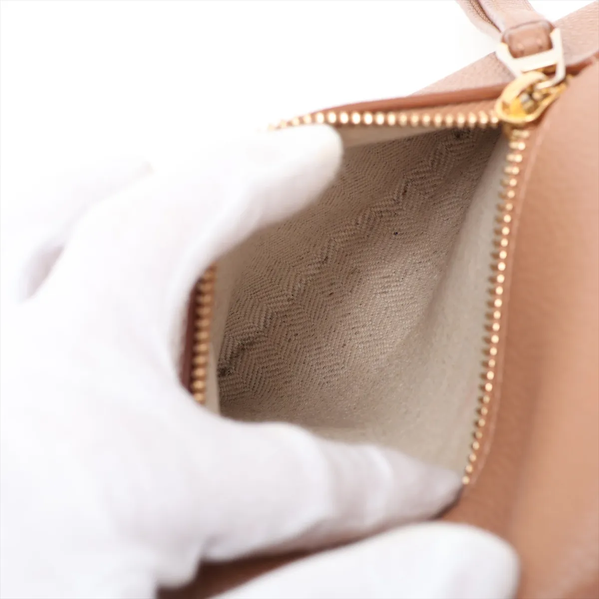 Puzzle Bag Small Leather 2-Way Handbag Brown — view 10