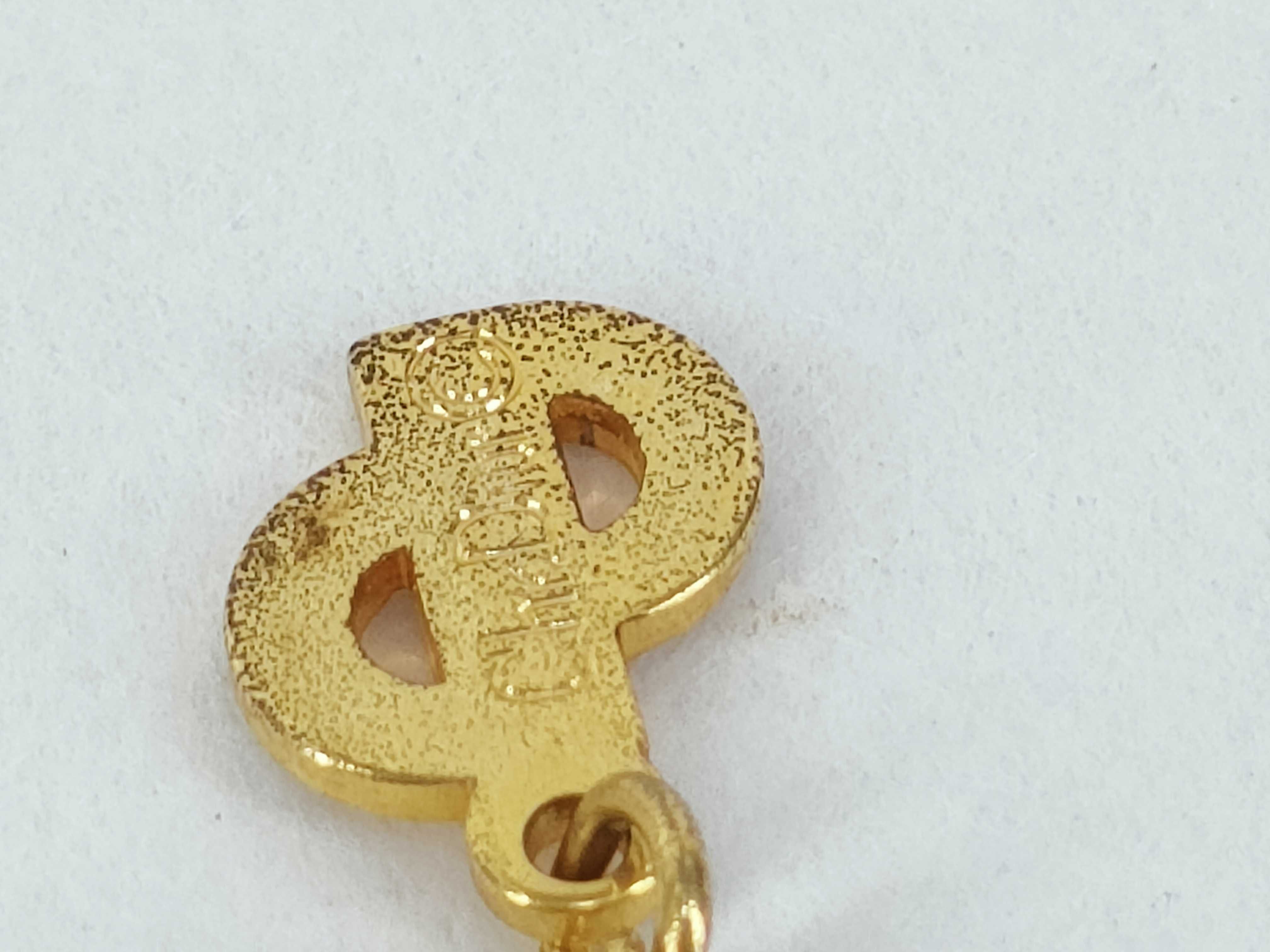 CD Logo Gold Necklace — view 4