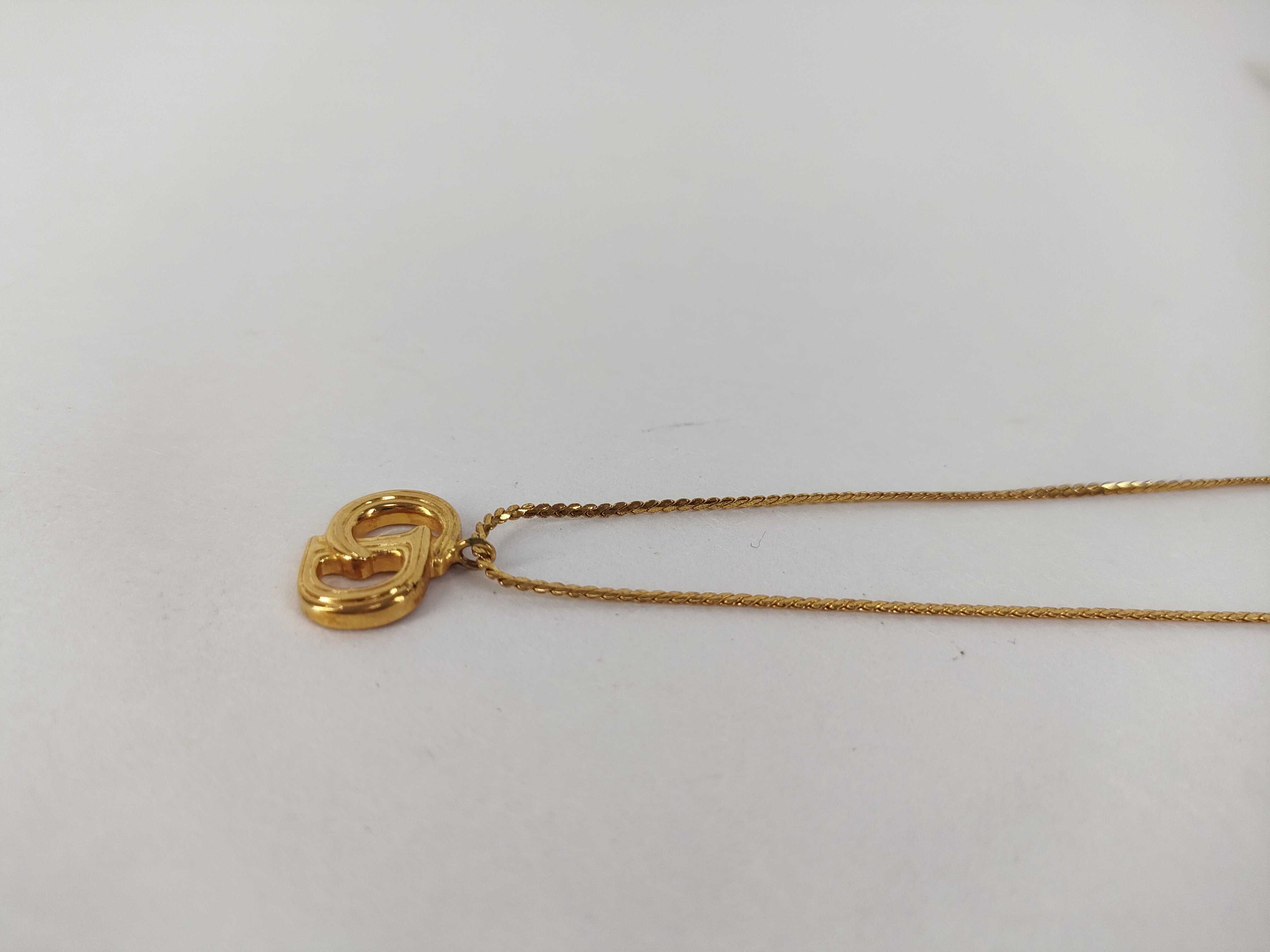 CD Logo Gold Necklace — view 6