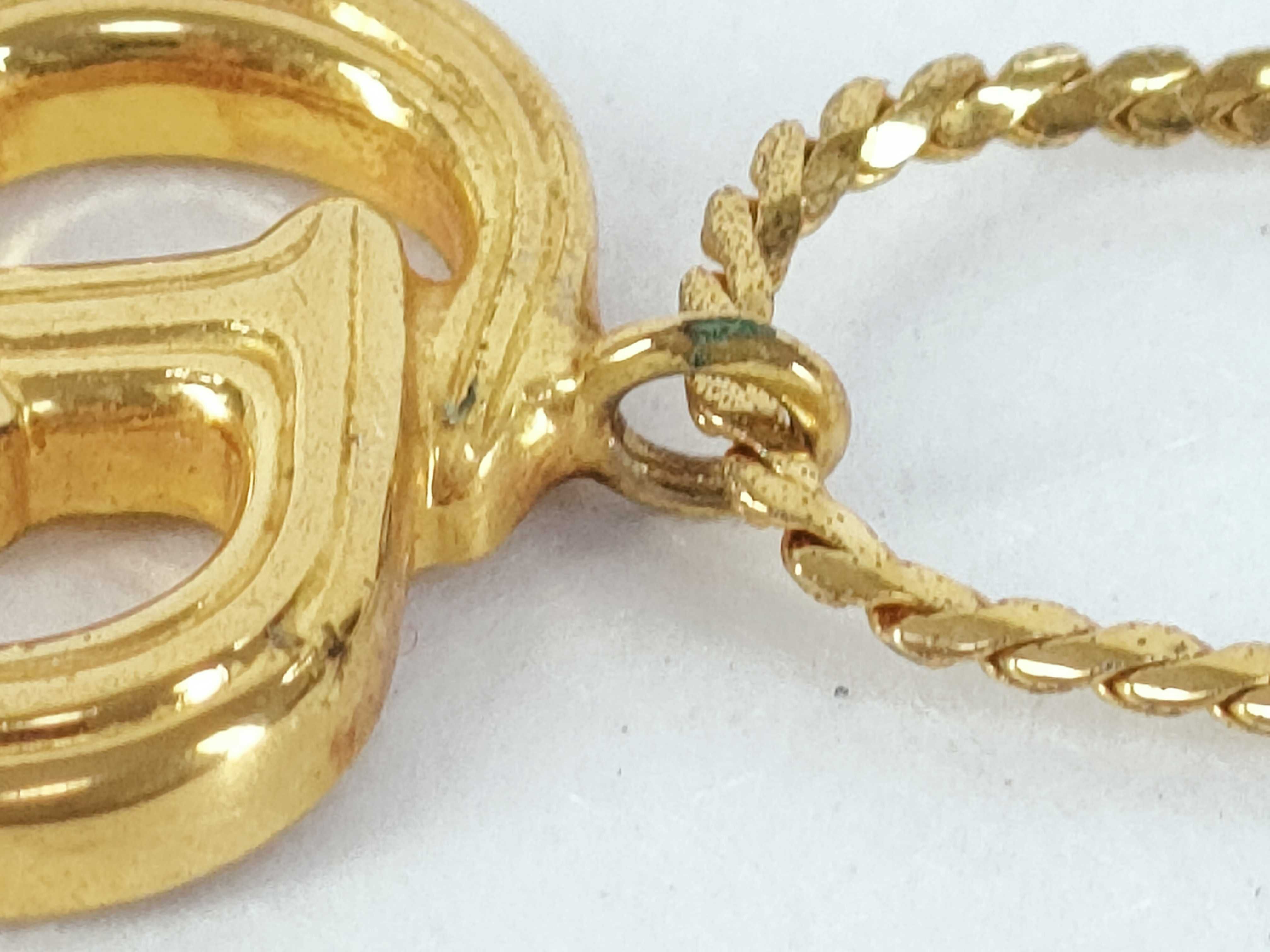 CD Logo Gold Necklace — view 8