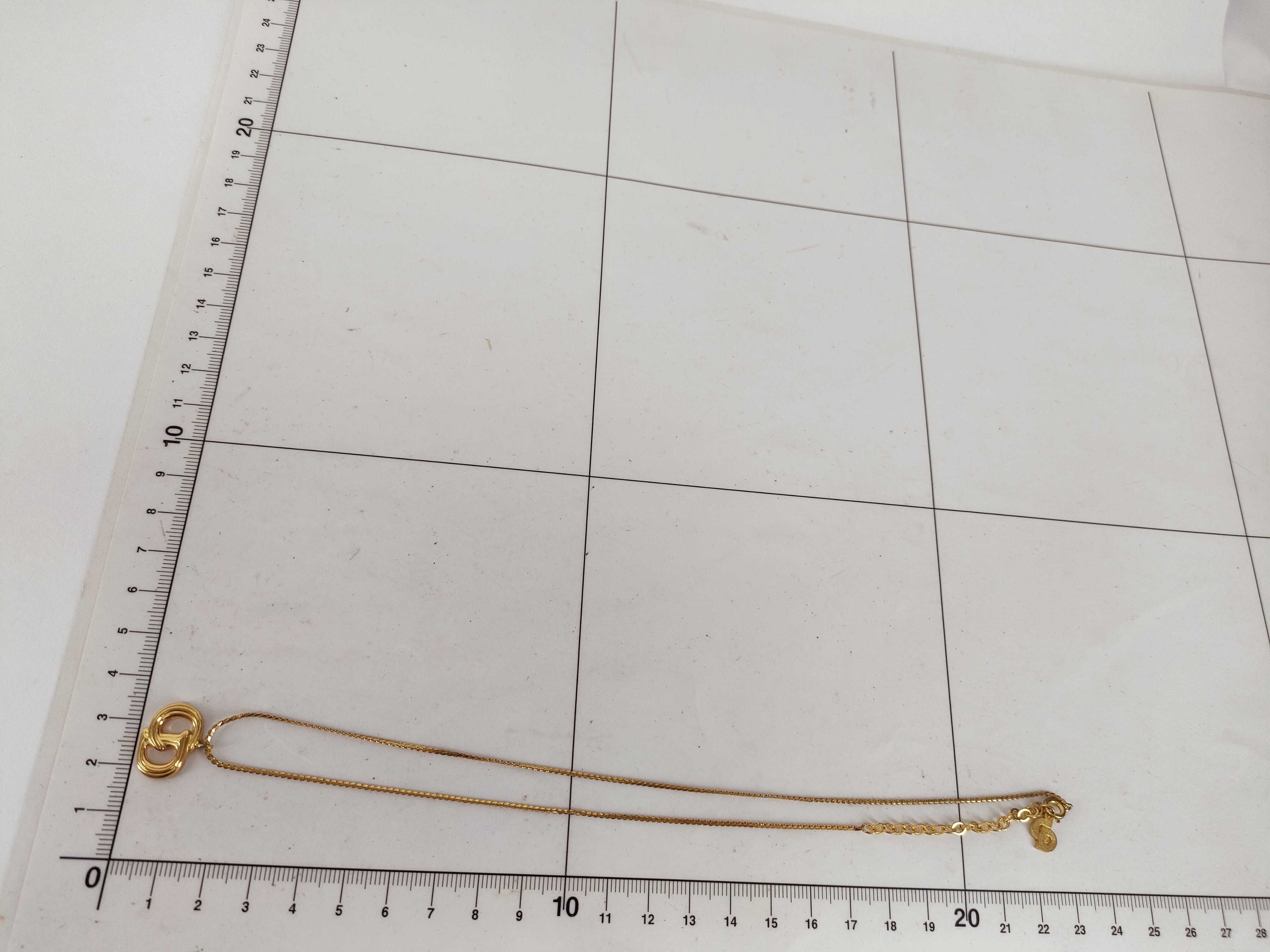 CD Logo Gold Necklace — view 10