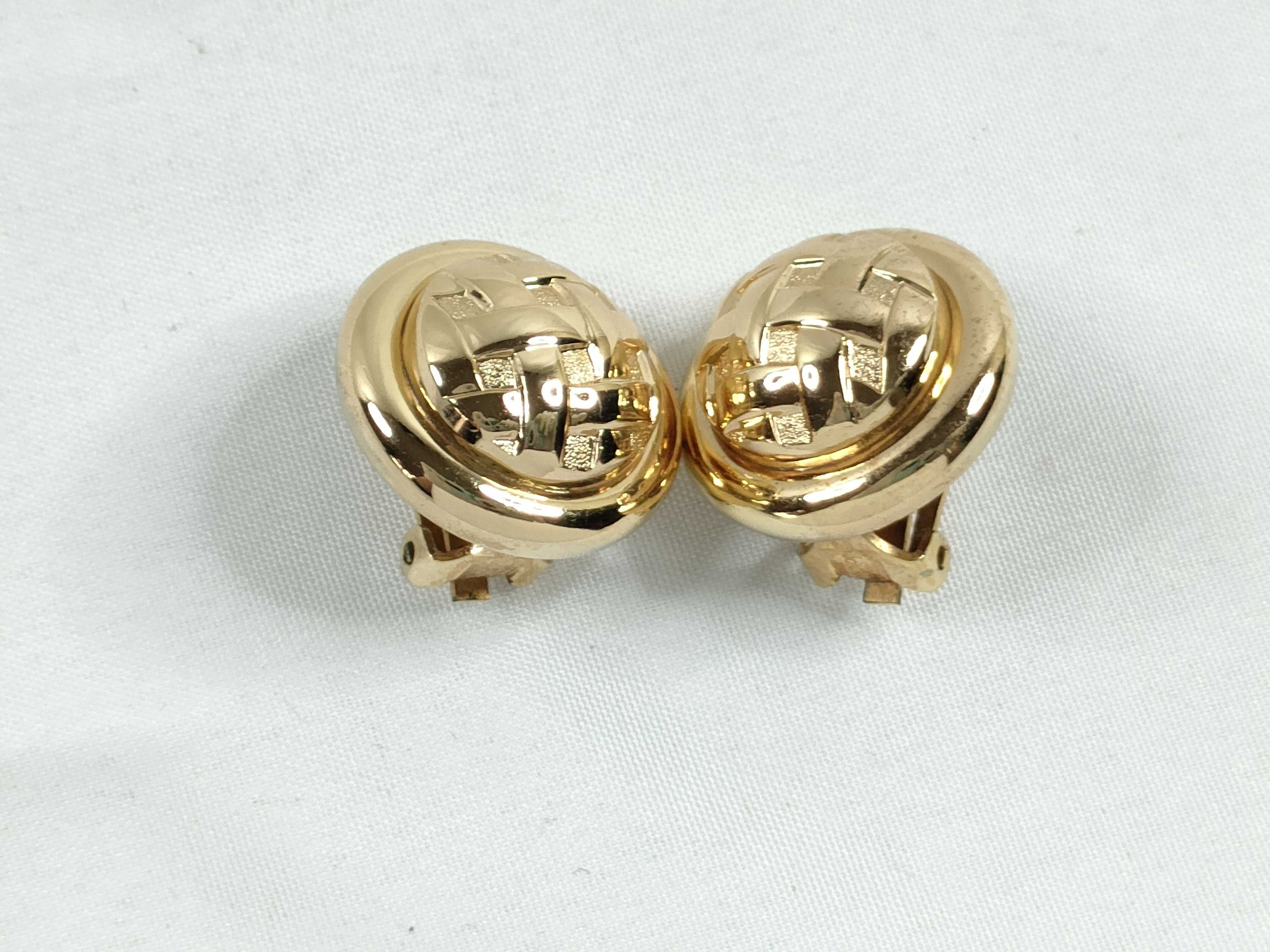 Christian Earrings, Braided Design, Gold Earrings