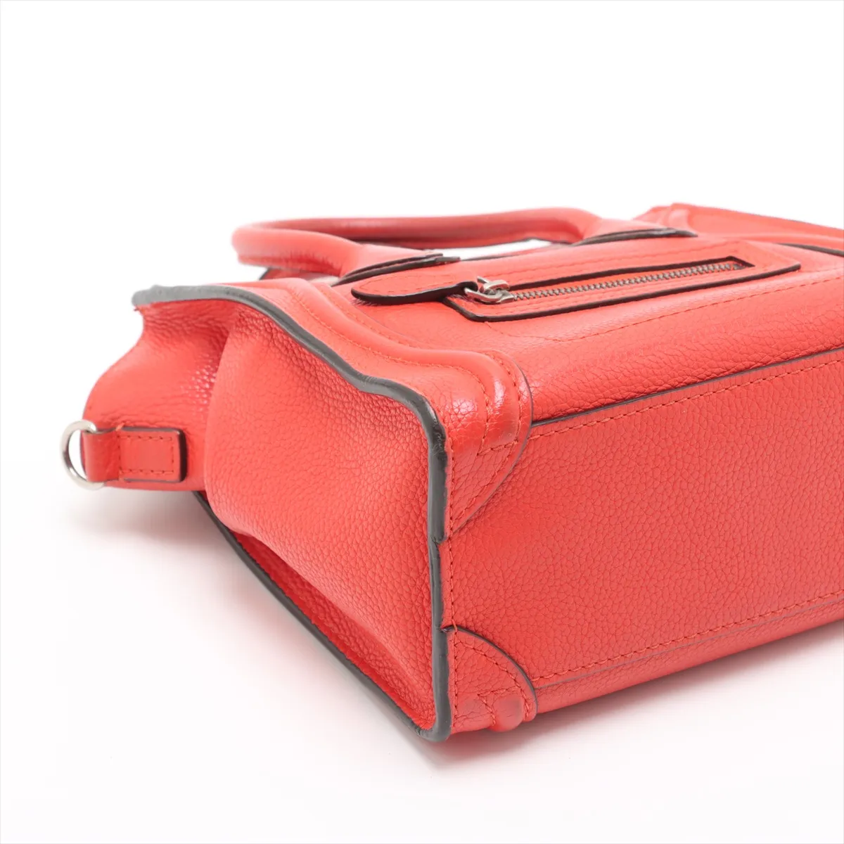 Luggage Nano Shopper Leather Handbag Red — view 4