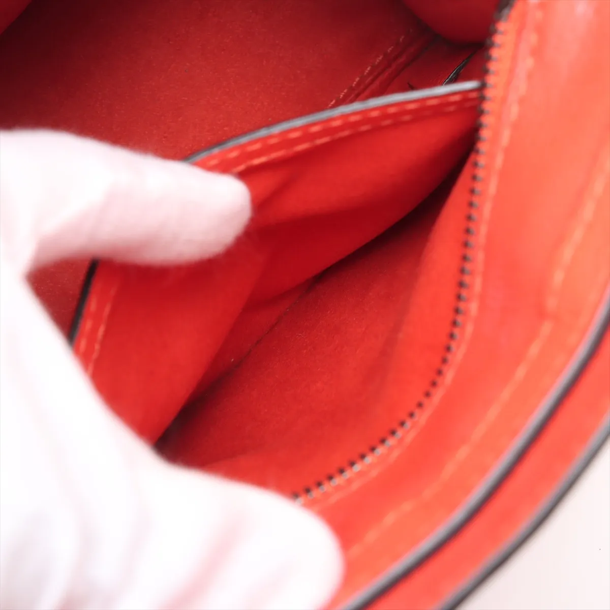 Luggage Nano Shopper Leather Handbag Red — view 8