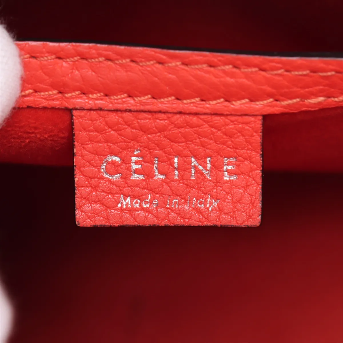 Luggage Nano Shopper Leather Handbag Red — view 9