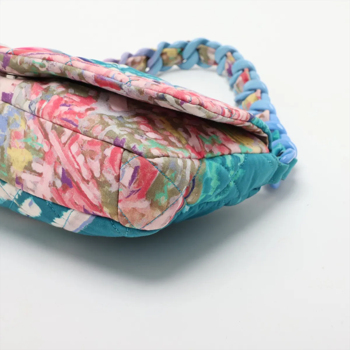 Matelassé Nylon Chain Shoulder Bag, Multicolor, Silver Hardware, 14154571, Series 14 — view 3