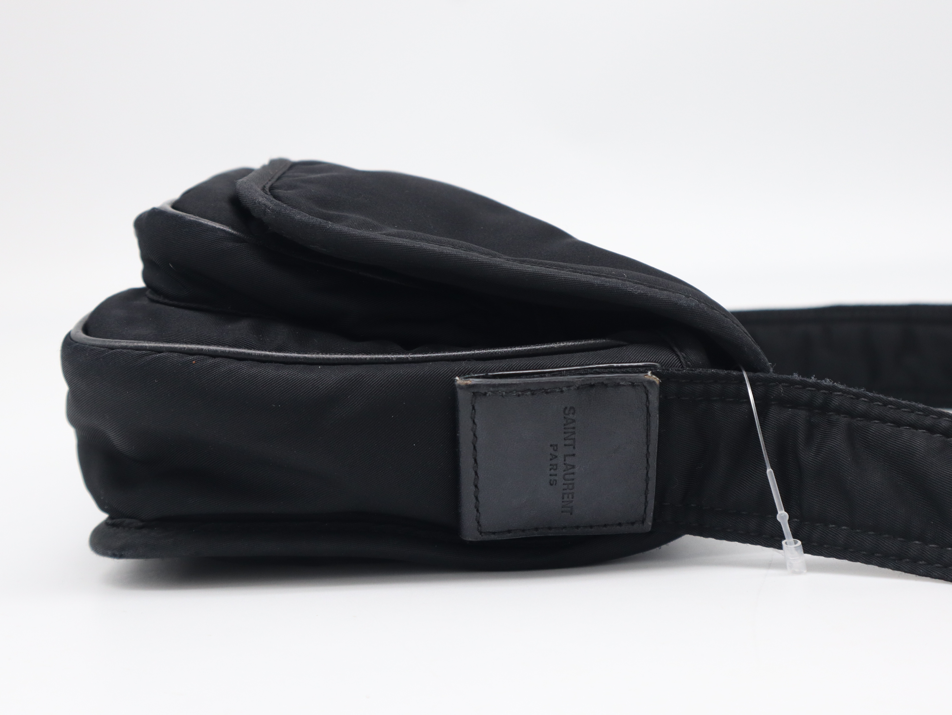 776611 Nylon Niki Small Messenger Bag Cassandra Logo Black Shoulder Bag — view 4