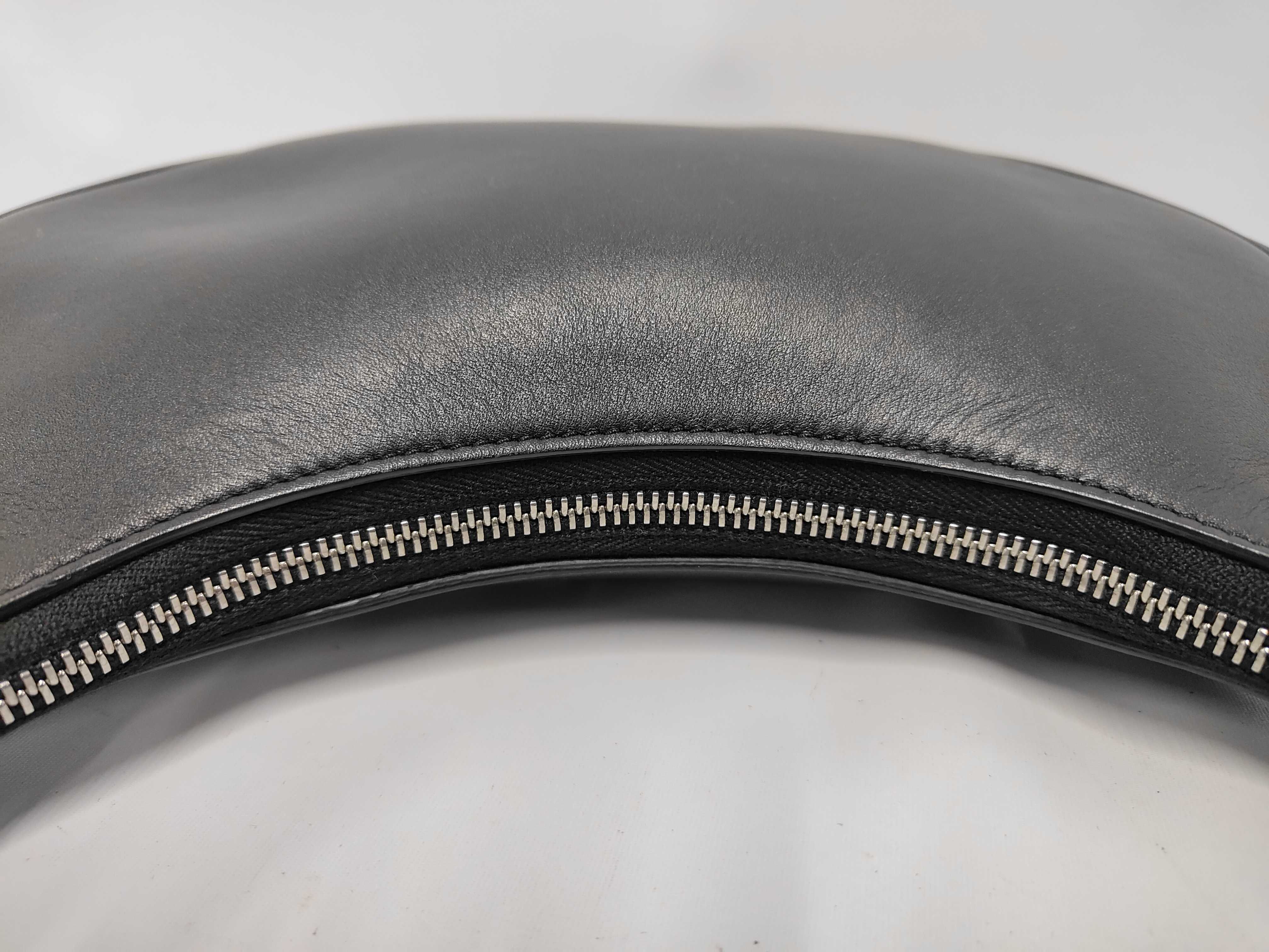 Ava Logo Black Calfskin Leather Bag with Silver Hardware — view 8