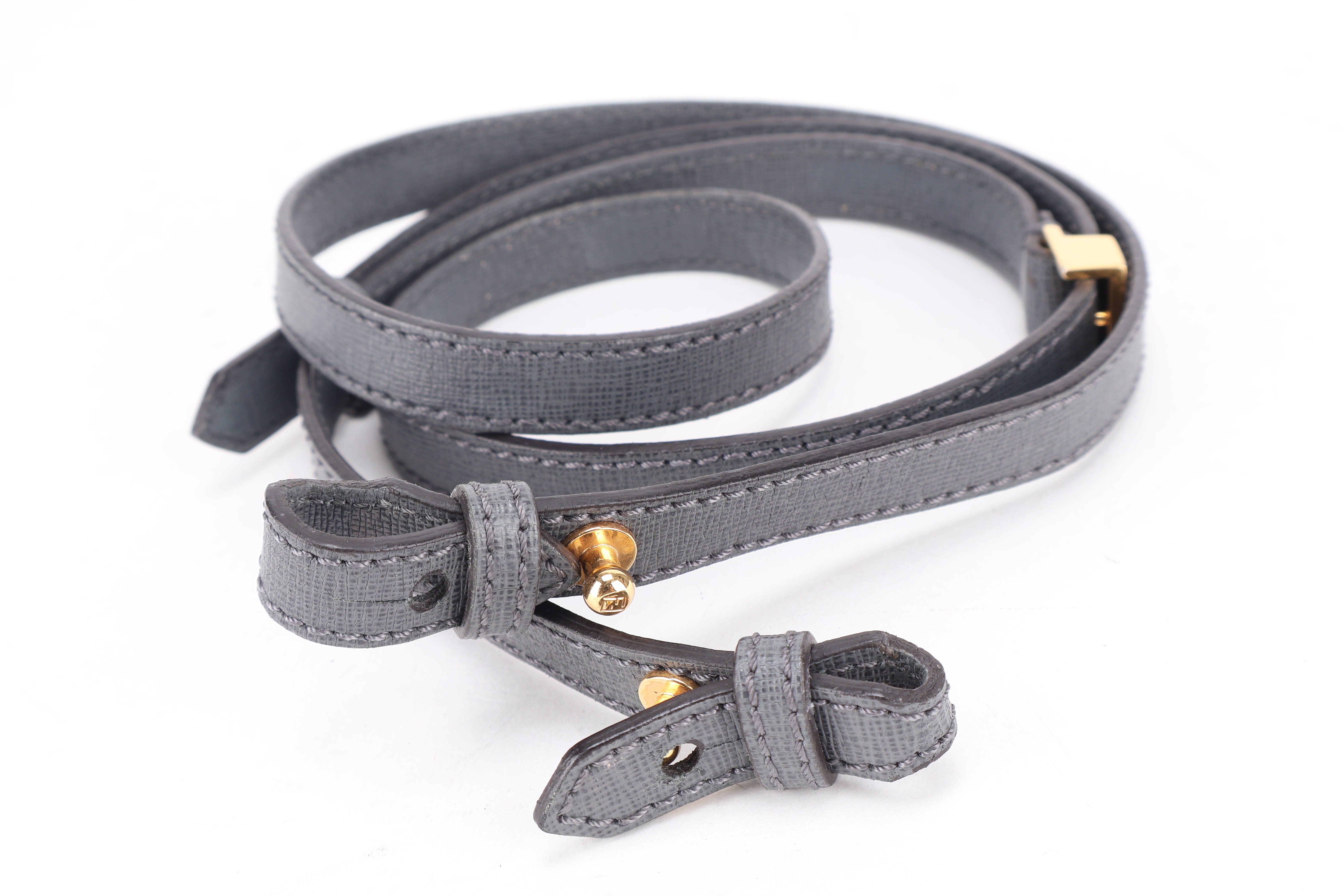 2 JOURS PETITE GRAY CANVAS LEATHER GHW — view 7