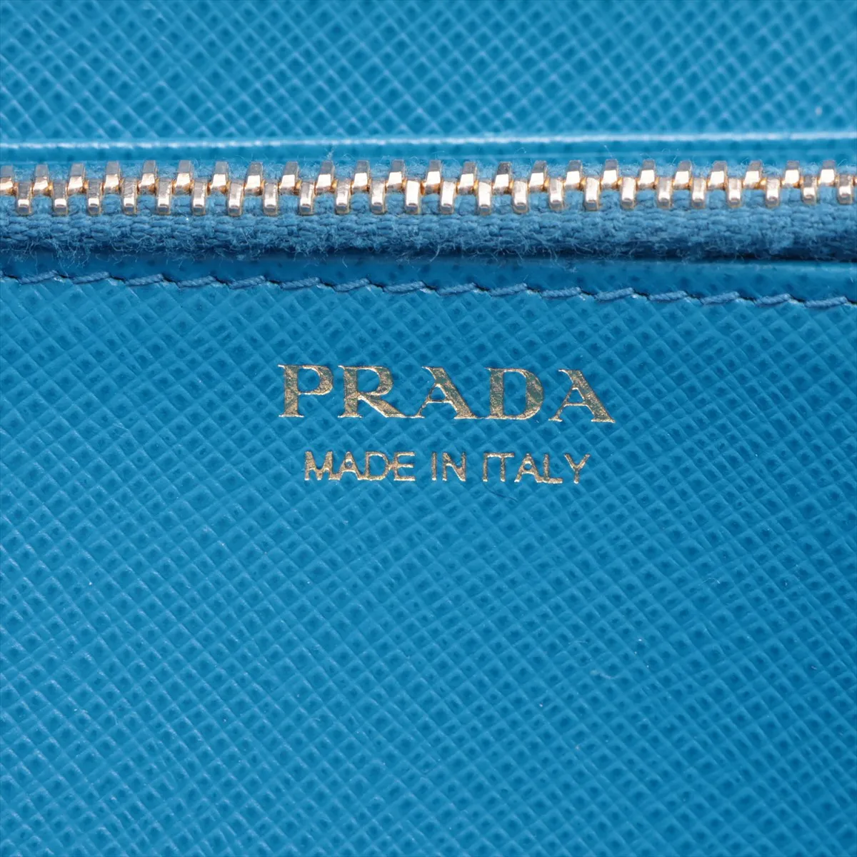 Saffiano Shine 1ML506 Leather Round Zip Wallet Blue — view 11