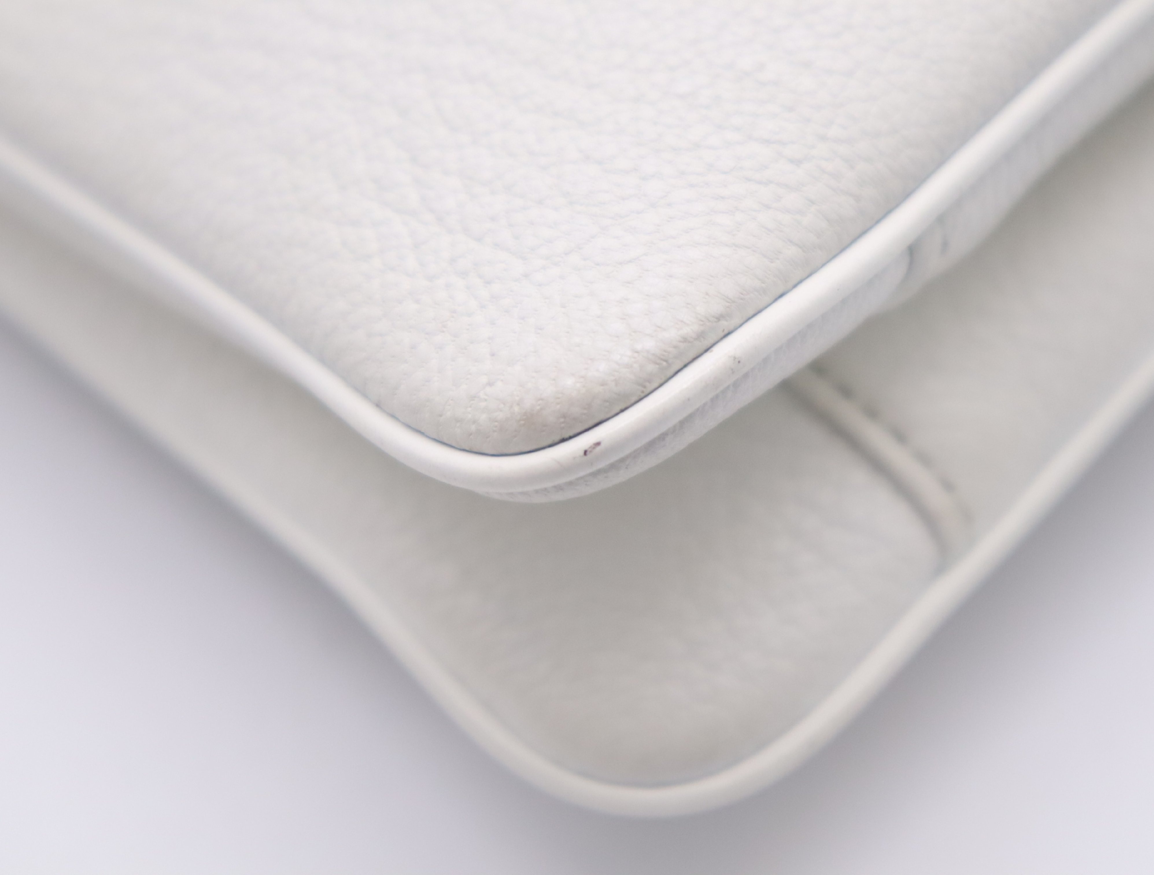Leather 4G Logo Hardware Shoulder Bag, White, with Dust Bag — view 6