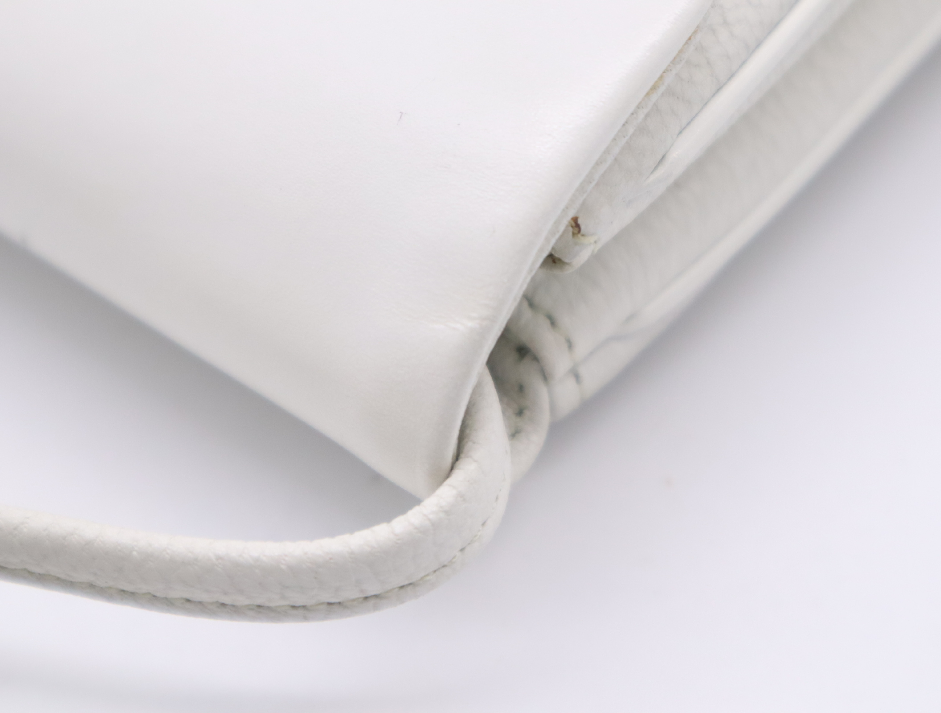 Leather 4G Logo Hardware Shoulder Bag, White, with Dust Bag — view 9