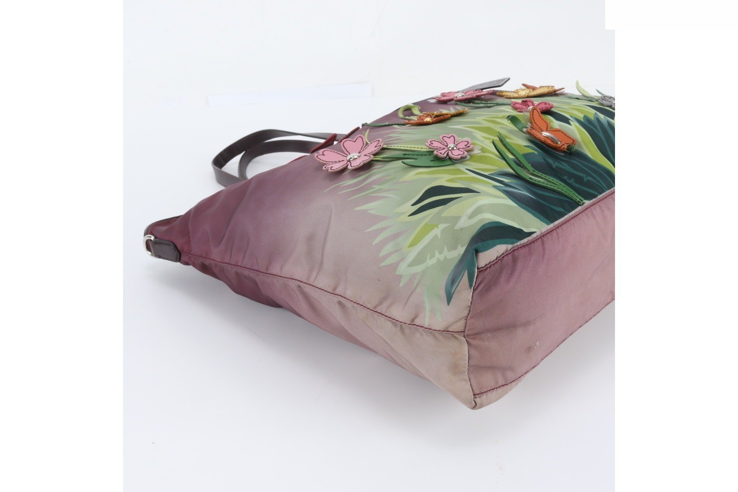 Limited Edition - 100 Pieces Only Garden City Applique Leather Nylon Tote Bag — view 6