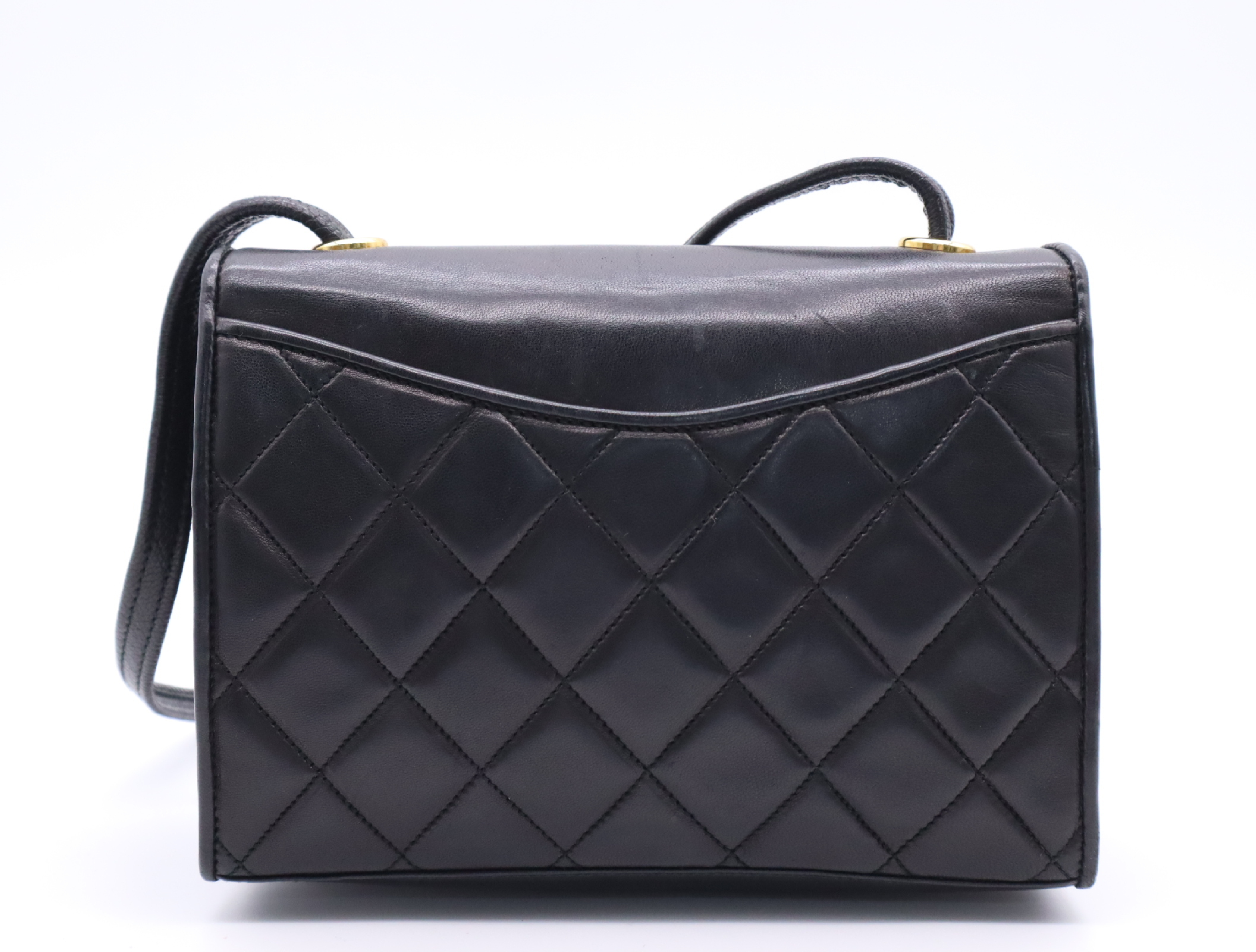 Lambskin Coco Mark Mini Shoulder Bag, Black, Gold Hardware, Seal, Card Holder, 1070299 Shoulder Bag — view 2