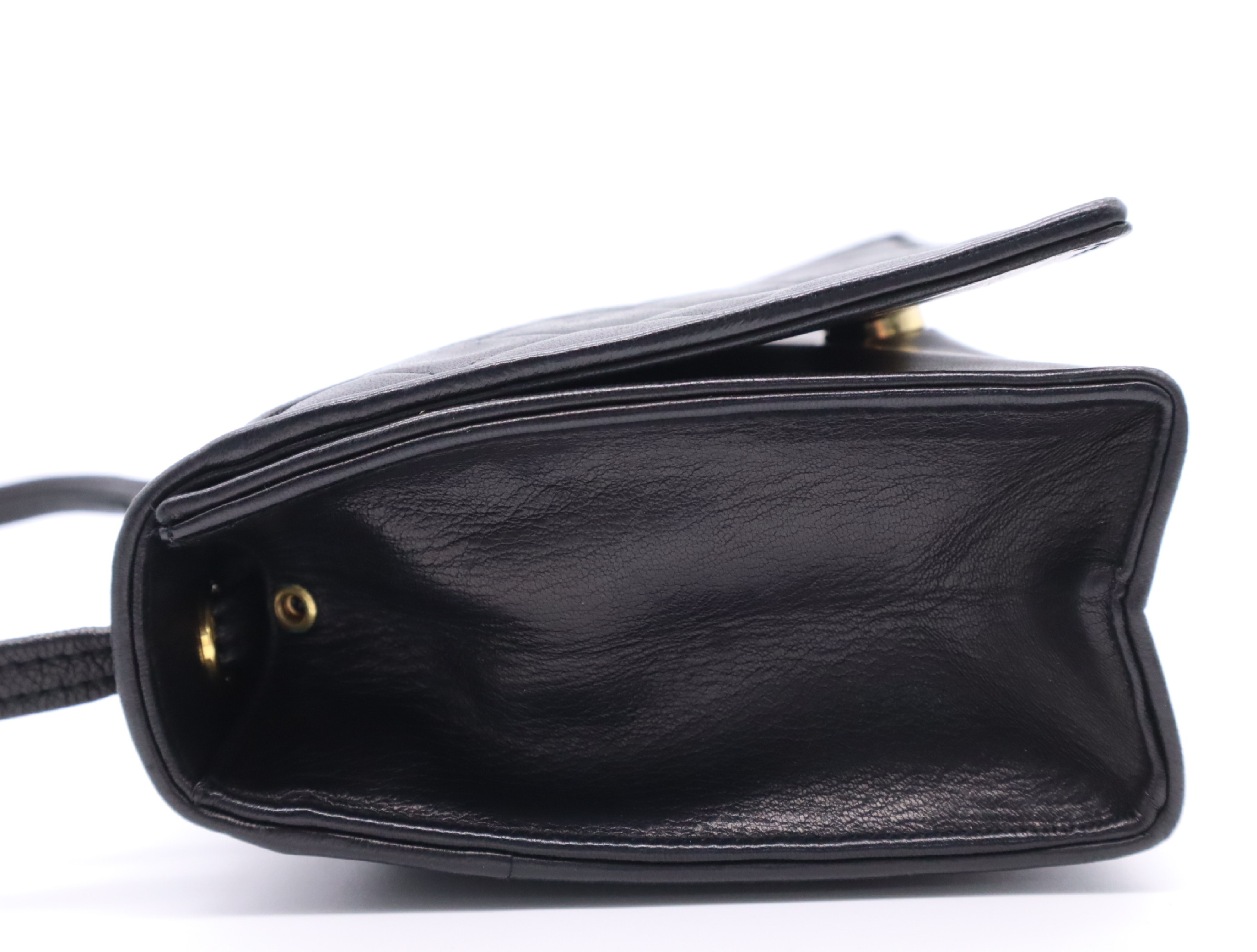 Lambskin Coco Mark Mini Shoulder Bag, Black, Gold Hardware, Seal, Card Holder, 1070299 Shoulder Bag — view 3