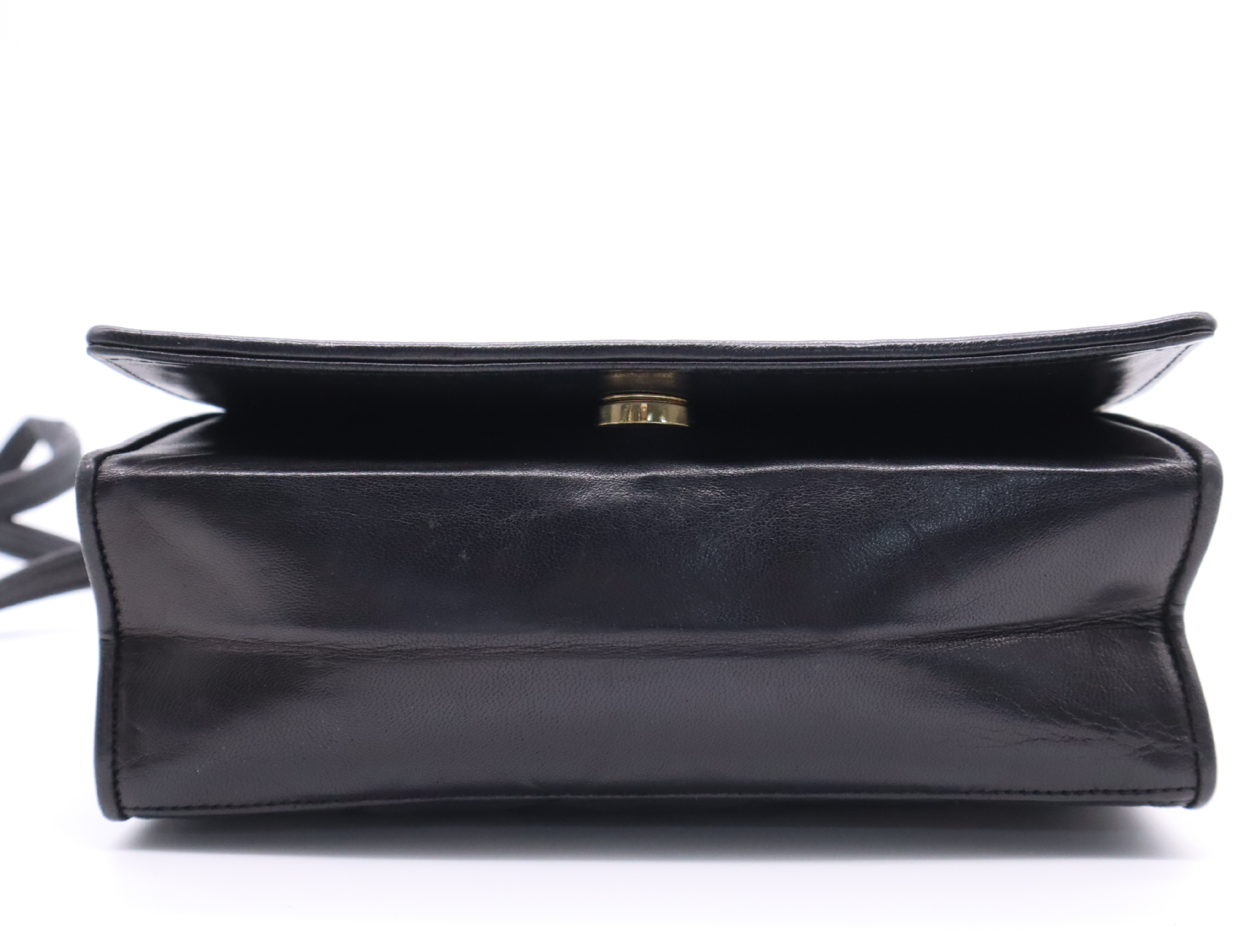 Lambskin Coco Mark Mini Shoulder Bag, Black, Gold Hardware, Seal, Card Holder, 1070299 Shoulder Bag — view 4