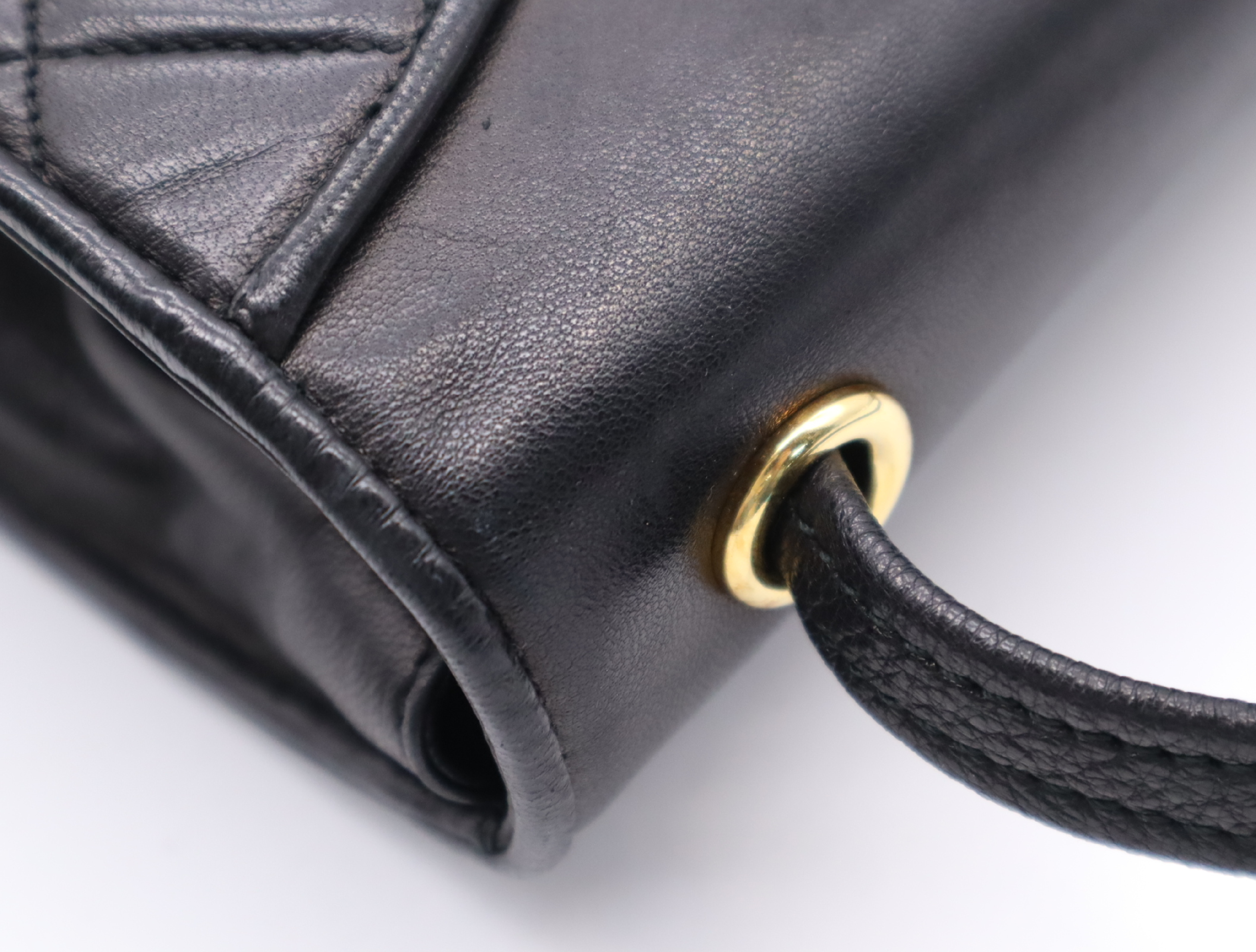 Lambskin Coco Mark Mini Shoulder Bag, Black, Gold Hardware, Seal, Card Holder, 1070299 Shoulder Bag — view 8