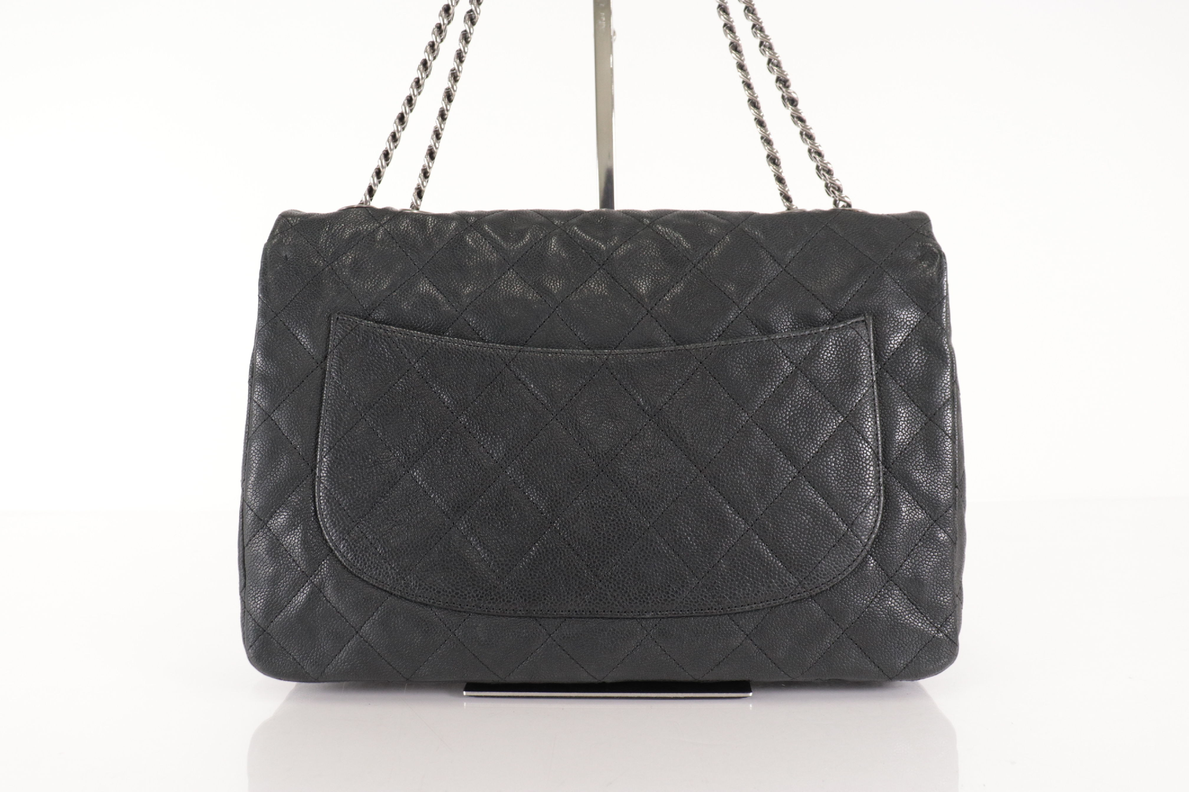 Caviar 2.55 Lock Chain Shoulder Bag (Serial No. 11) — view 3