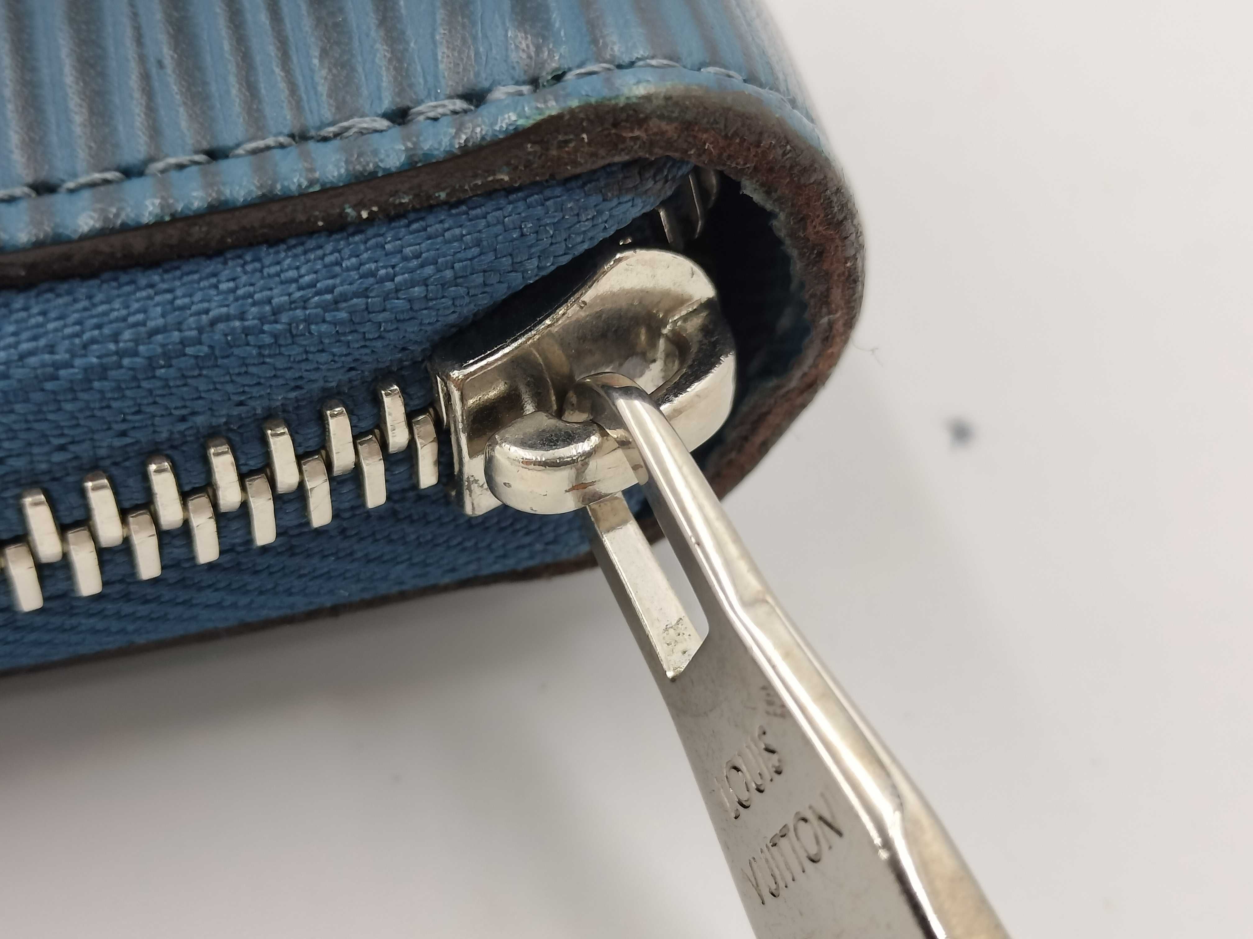 Epi Leather Round Zipper Long Wallet — view 5