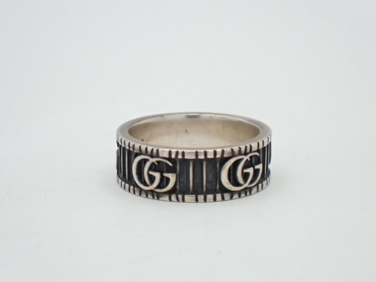 Double G Stripe Ring, SV925, 8.5g, Stamped 20, Actual Size #19 — view 2