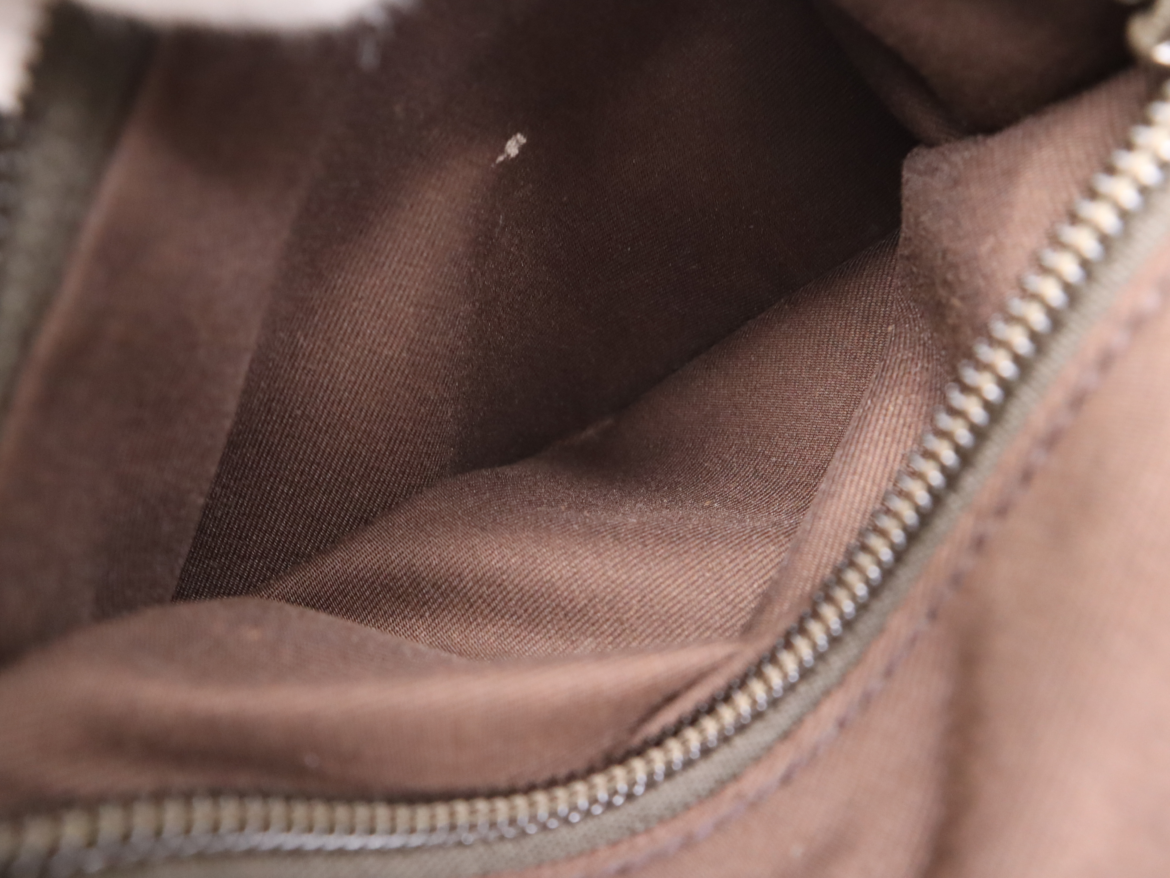 131228GG Canvas Sherry Line Beige Brown Silver Hardware Handbag — view 12