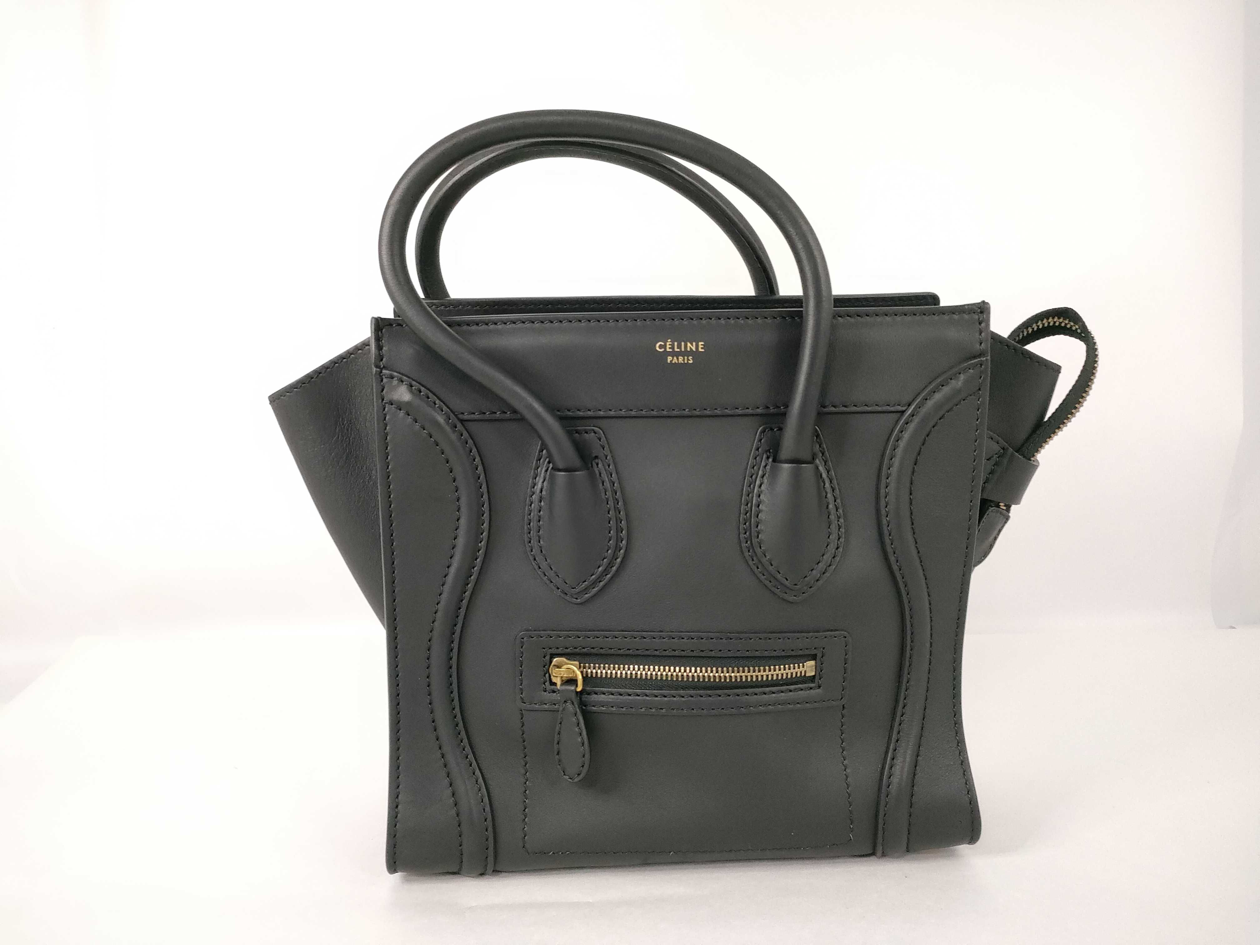Luggage Micro Shopper Handbag (Black)