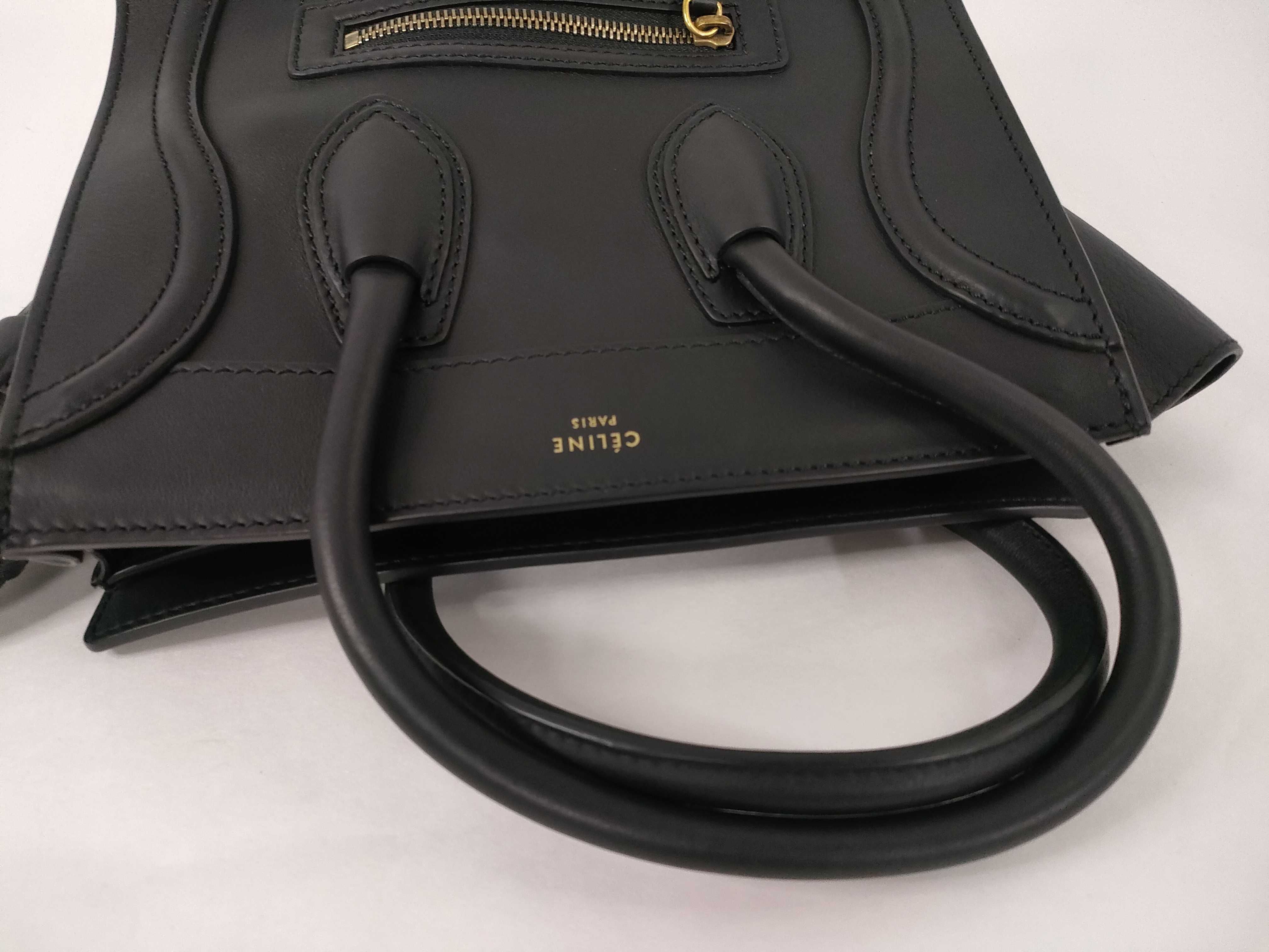 Luggage Micro Shopper Handbag (Black) — view 3