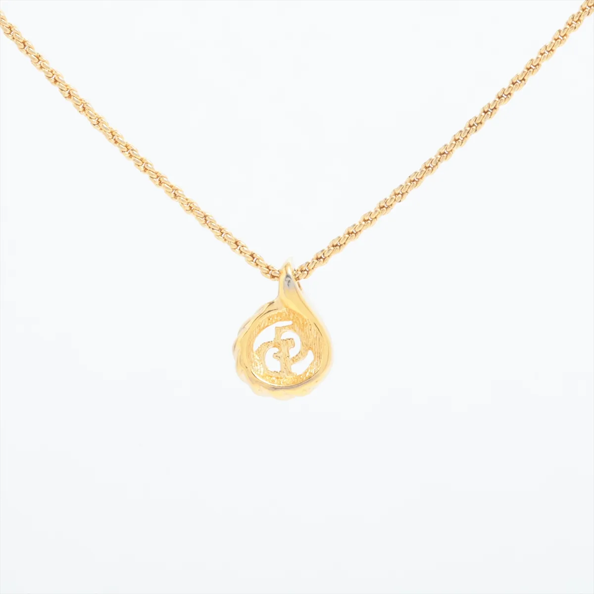 CD logo necklace, GP gold, — view 2