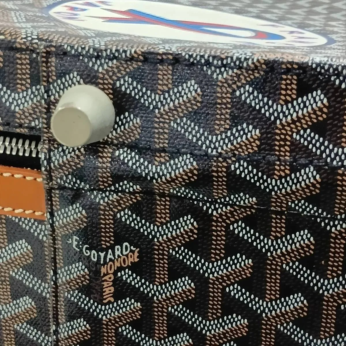 [Individually packaged] Goyard Trolley PVC x Leather Carry Case Black x Brown — view 13