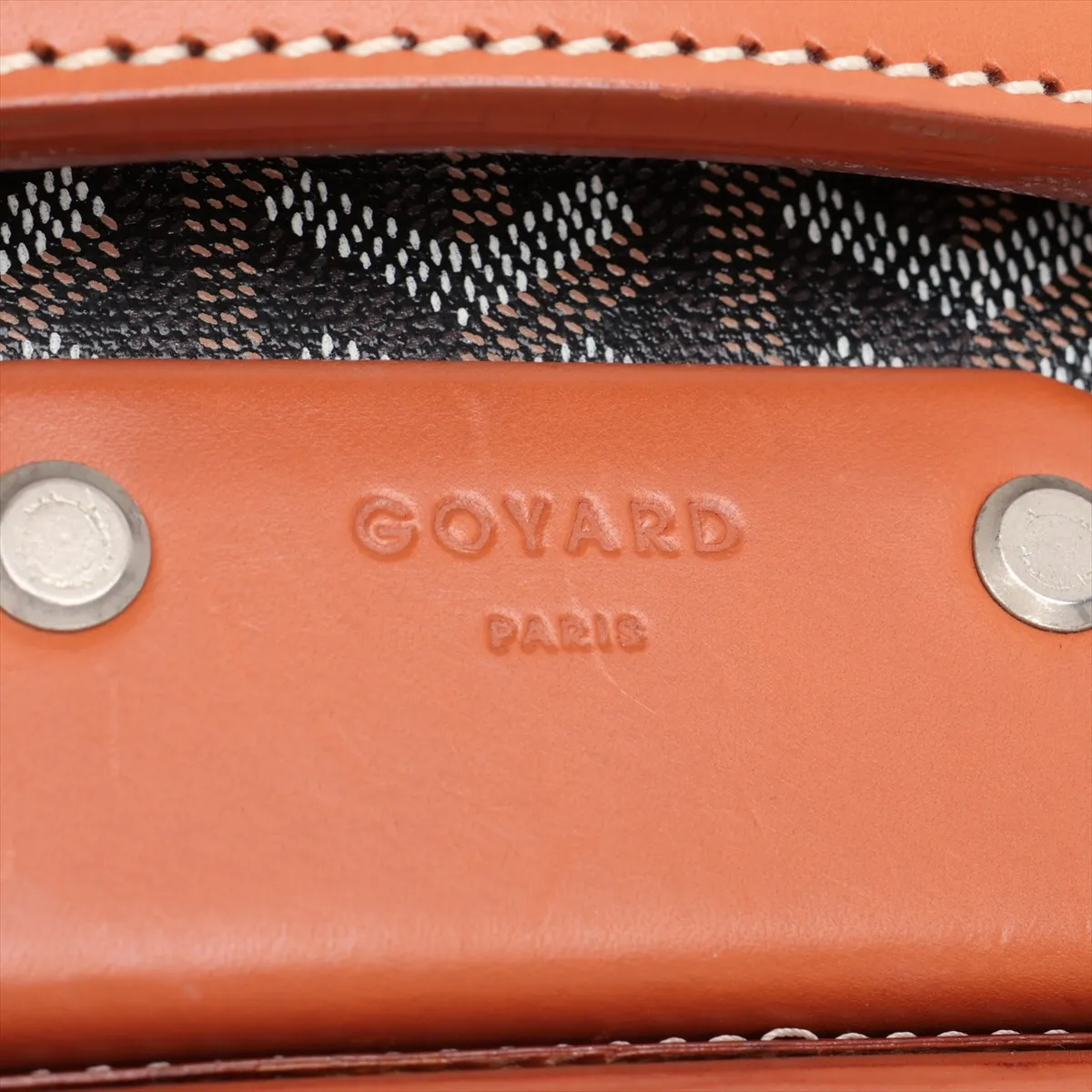 [Individually packaged] Goyard Trolley PVC x Leather Carry Case Black x Brown — view 10