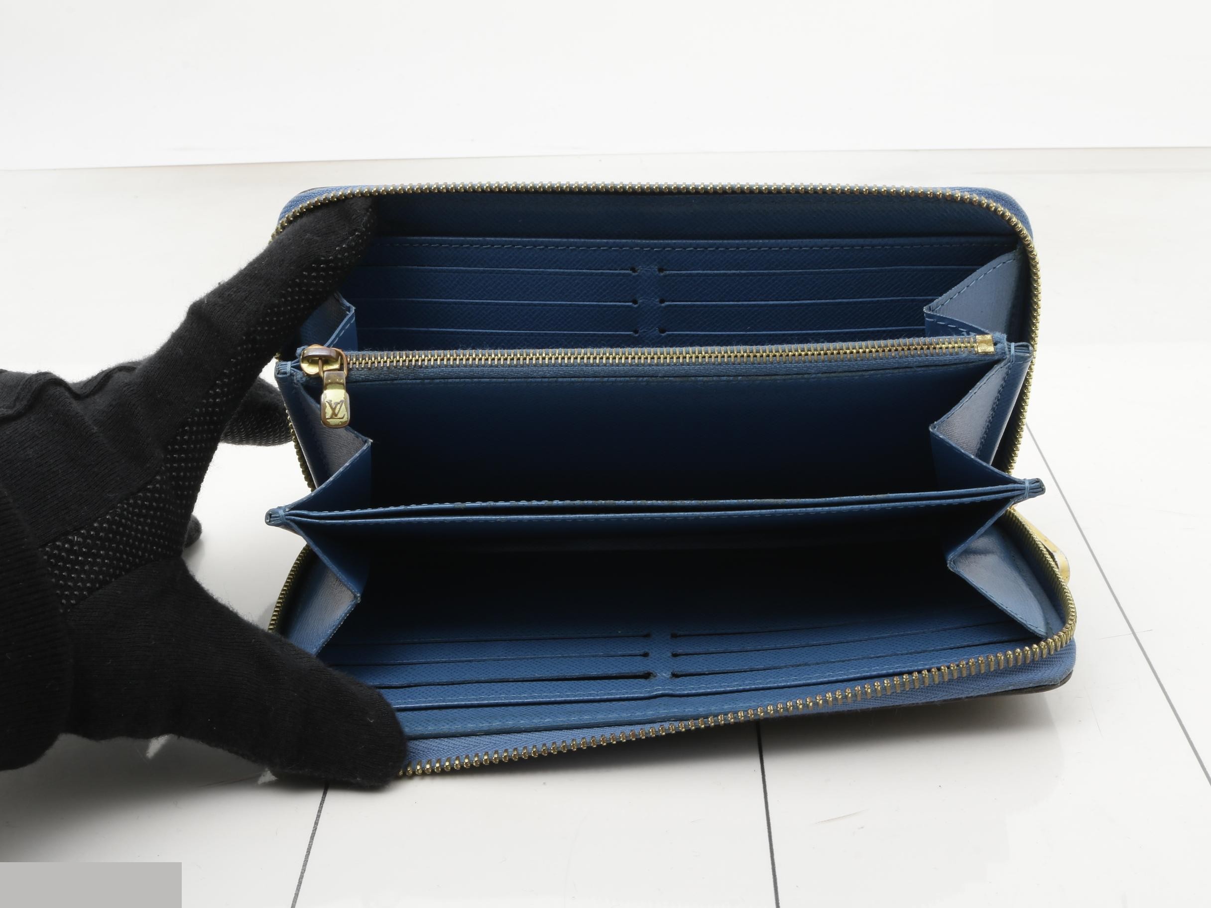 Monogram Zippy Wallet, Blue Jean, Round Zipper Long Wallet — view 4