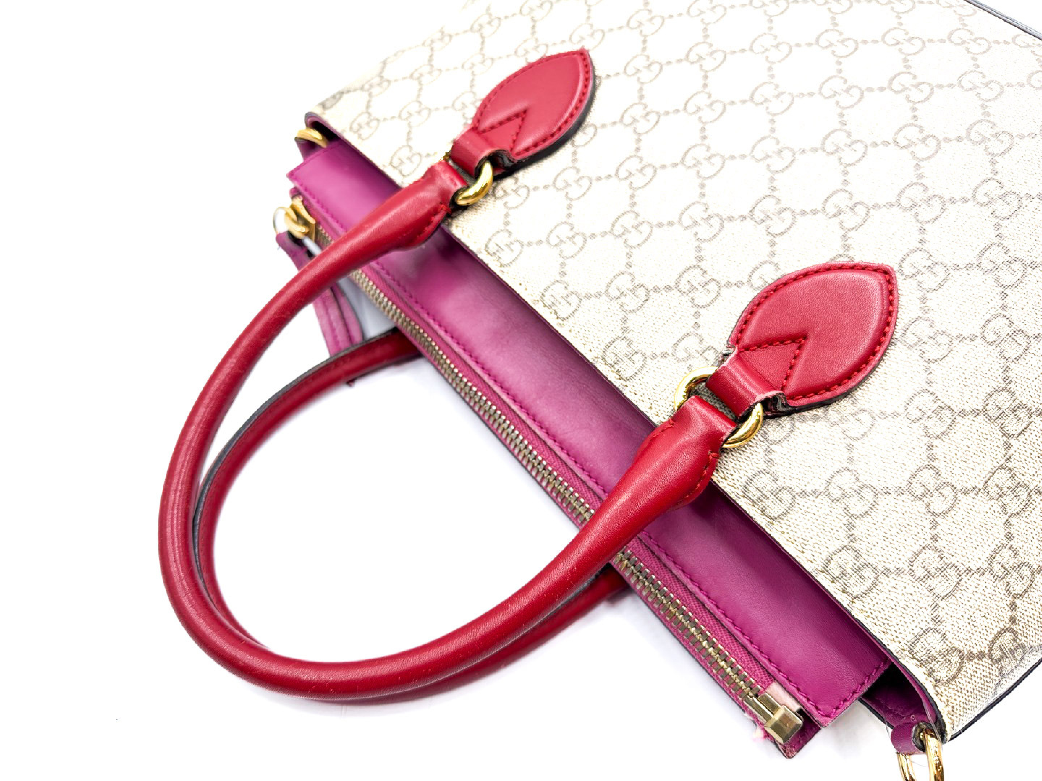 GG Supreme Gold Hardware Leather Handbag 409534 — view 3