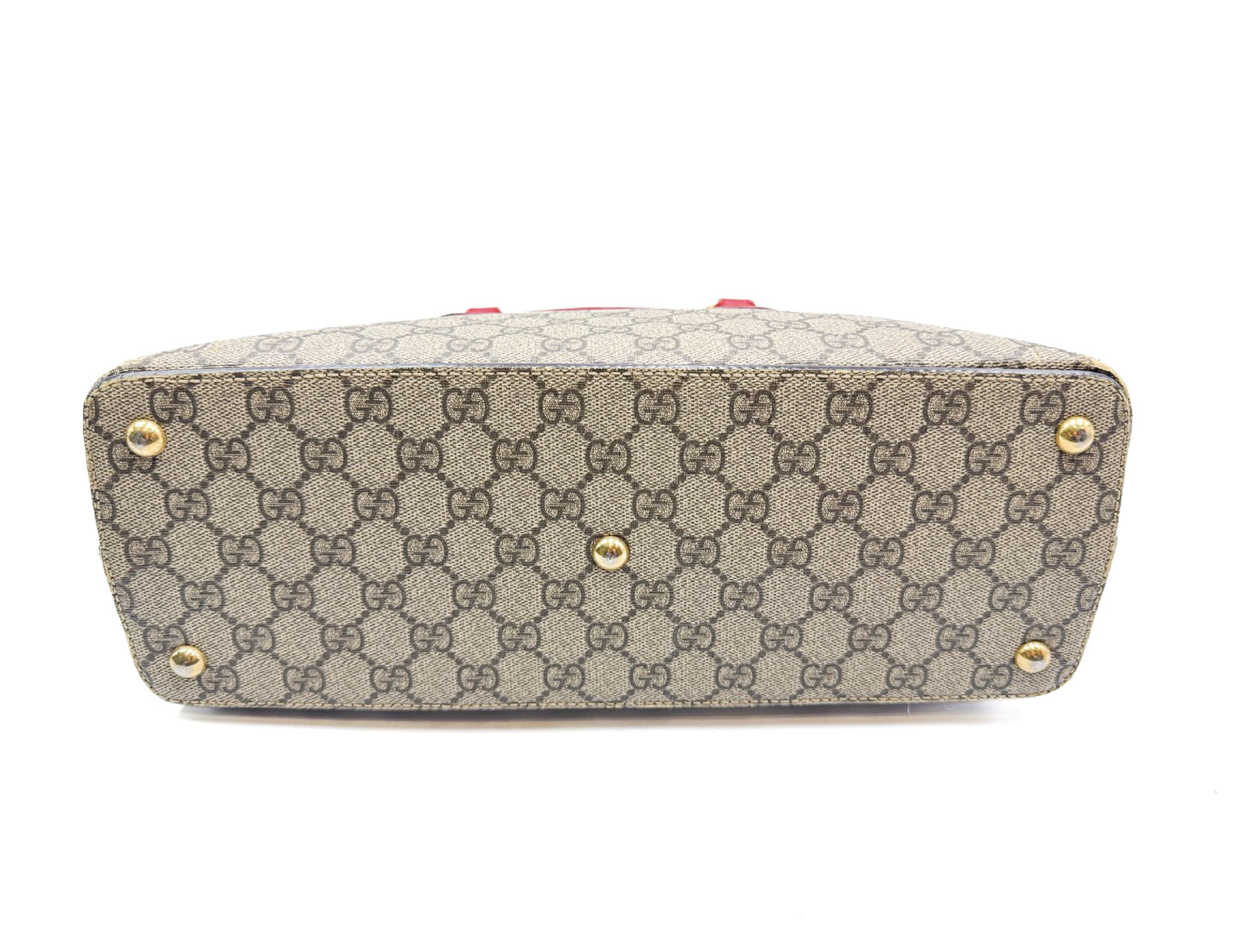 GG Supreme Gold Hardware Leather Handbag 409534 — view 4