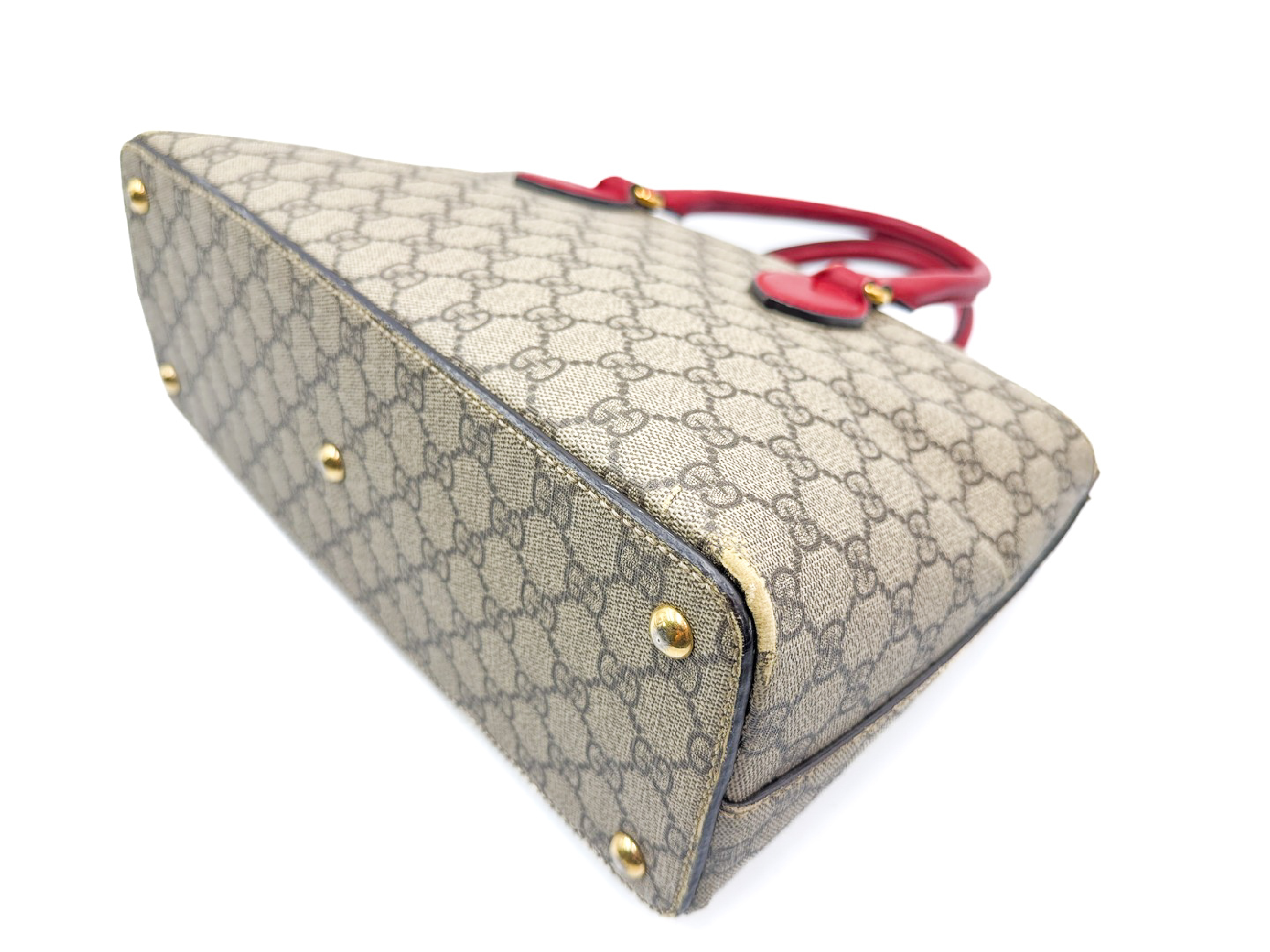 GG Supreme Gold Hardware Leather Handbag 409534 — view 8