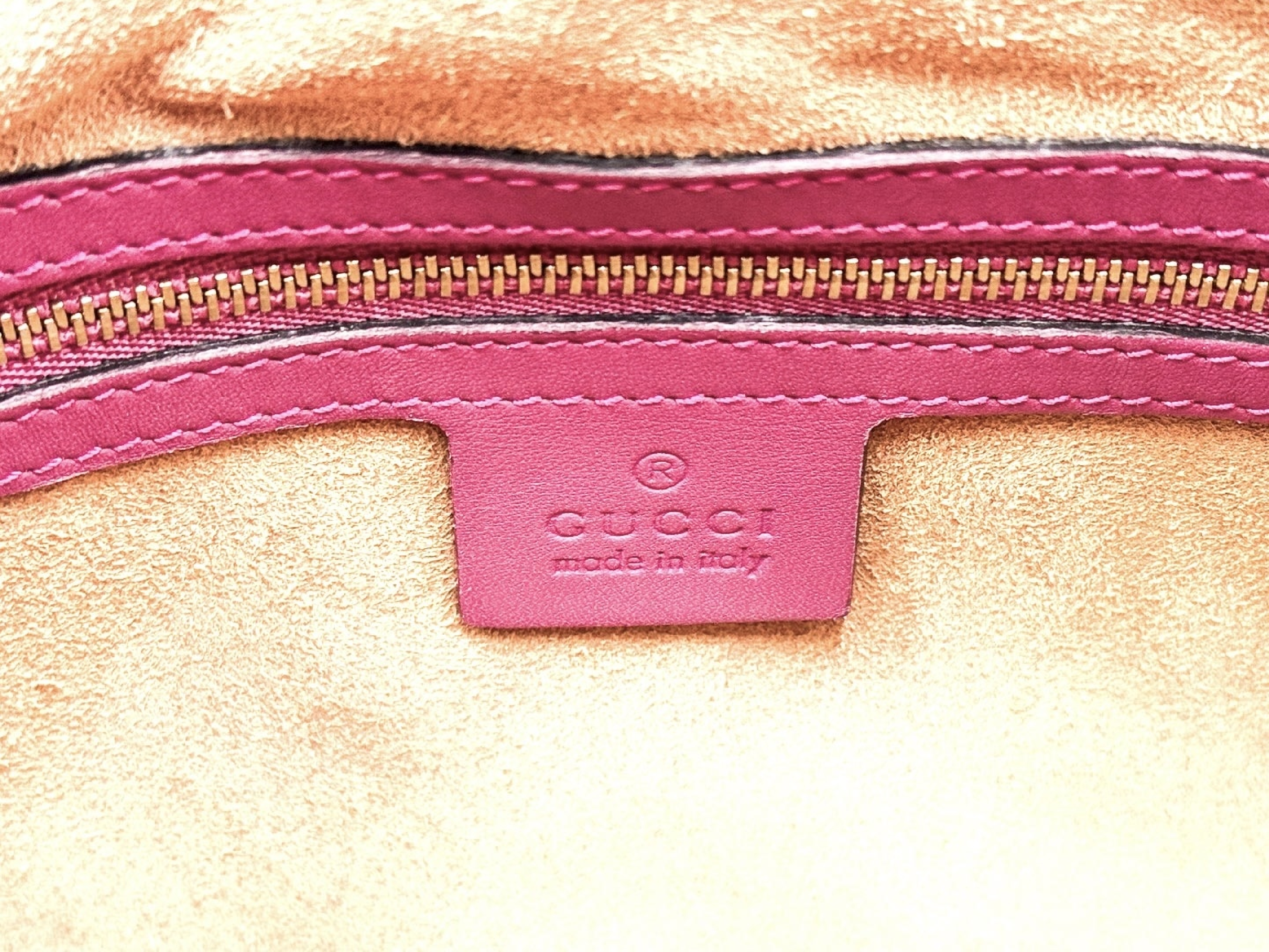 GG Supreme Gold Hardware Leather Handbag 409534 — view 9