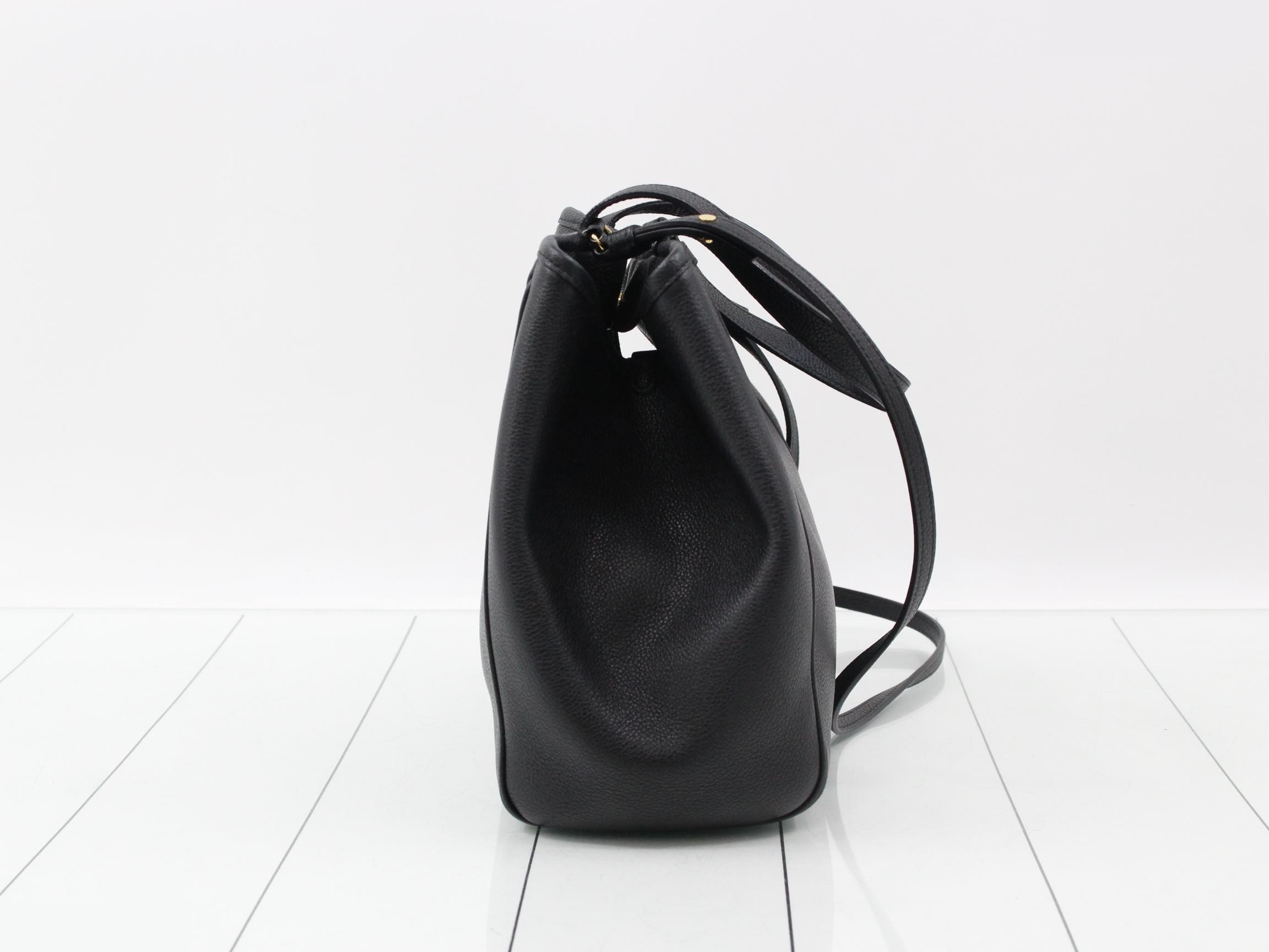 2-way Small Fold Cabas Tote Bag - Black — view 4