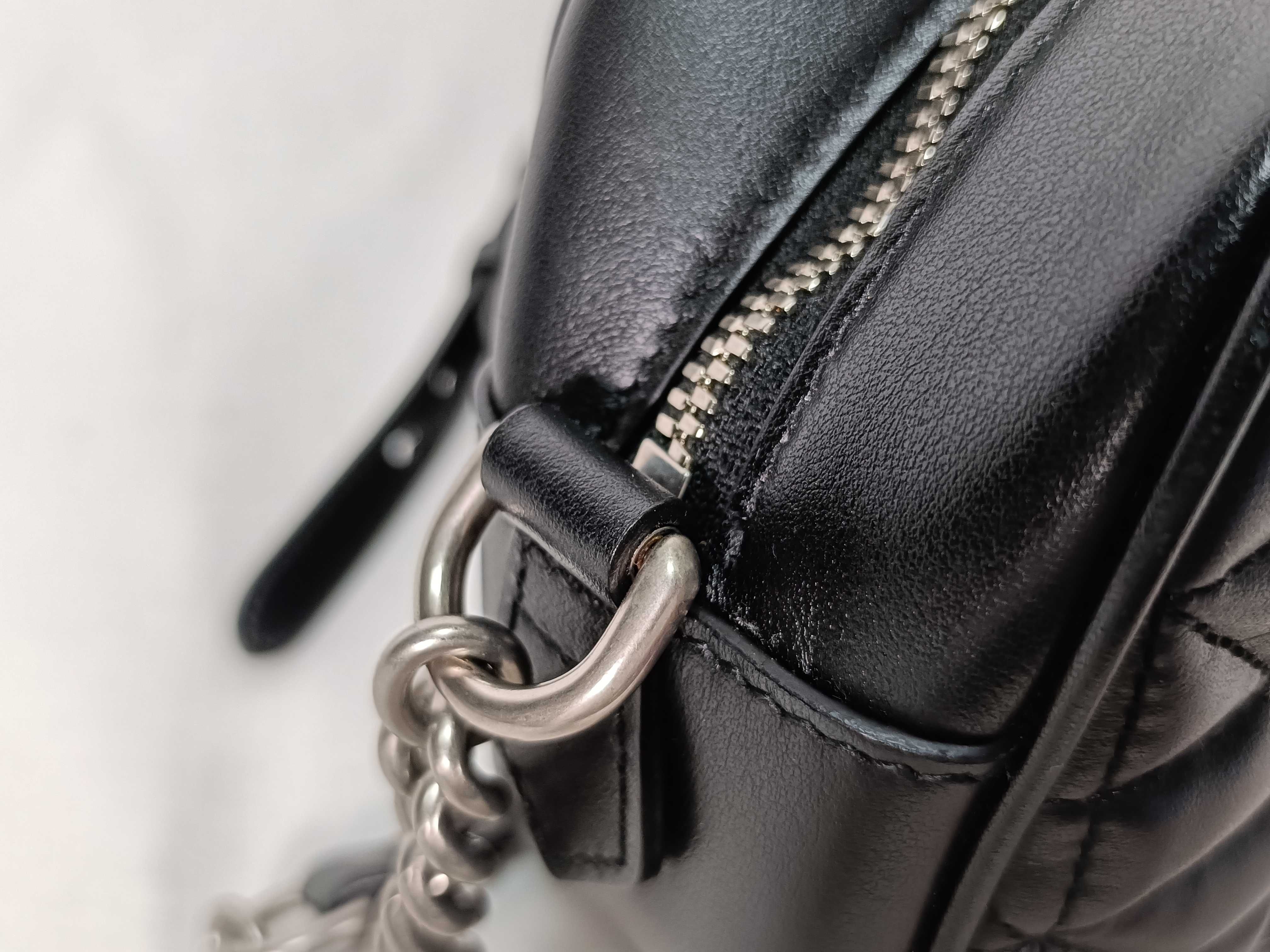 SG-GG Marmont Leather Chain Shoulder Bag Black 447632 Shoulder Bag — view 5