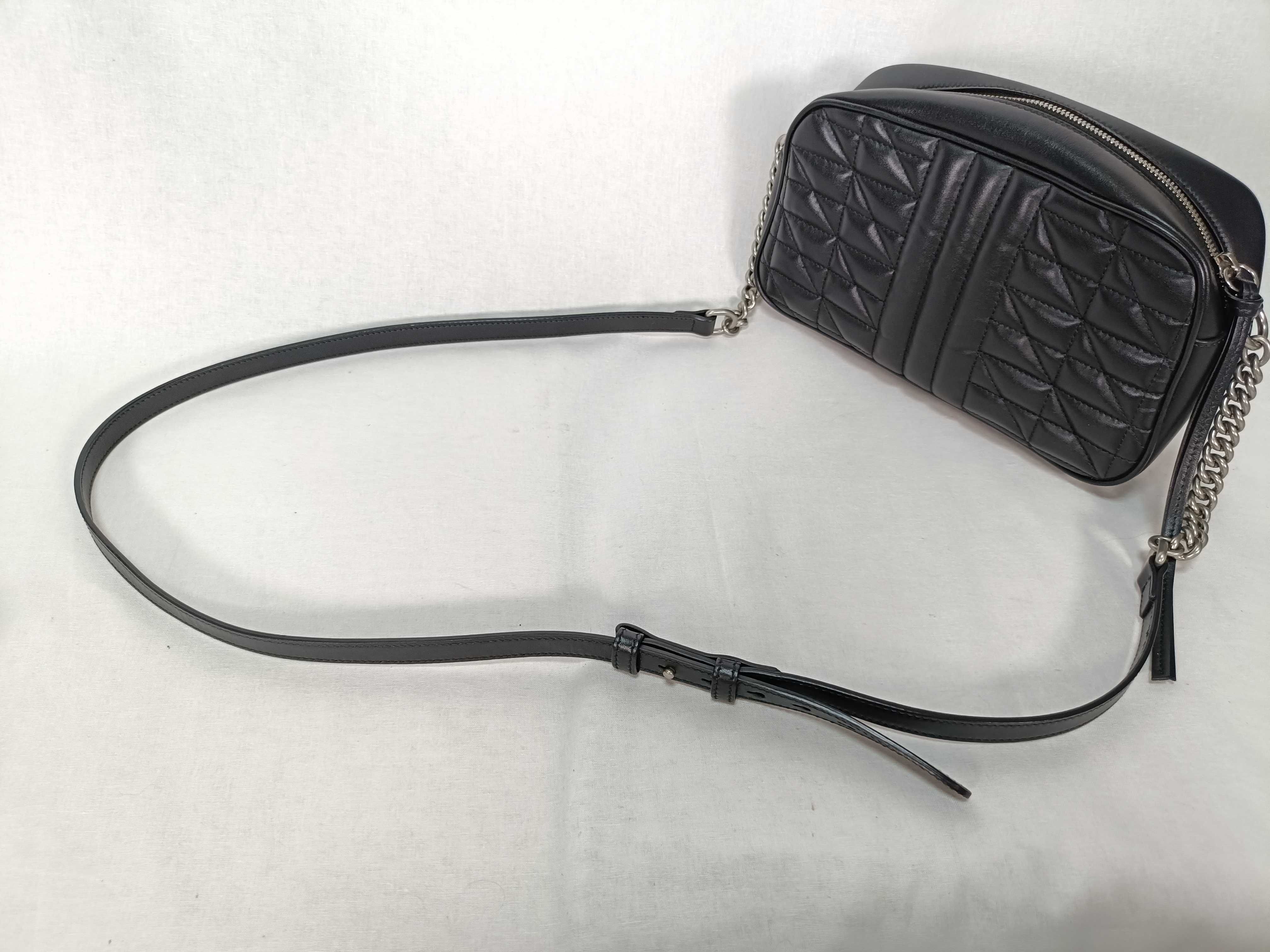 SG-GG Marmont Leather Chain Shoulder Bag Black 447632 Shoulder Bag — view 9