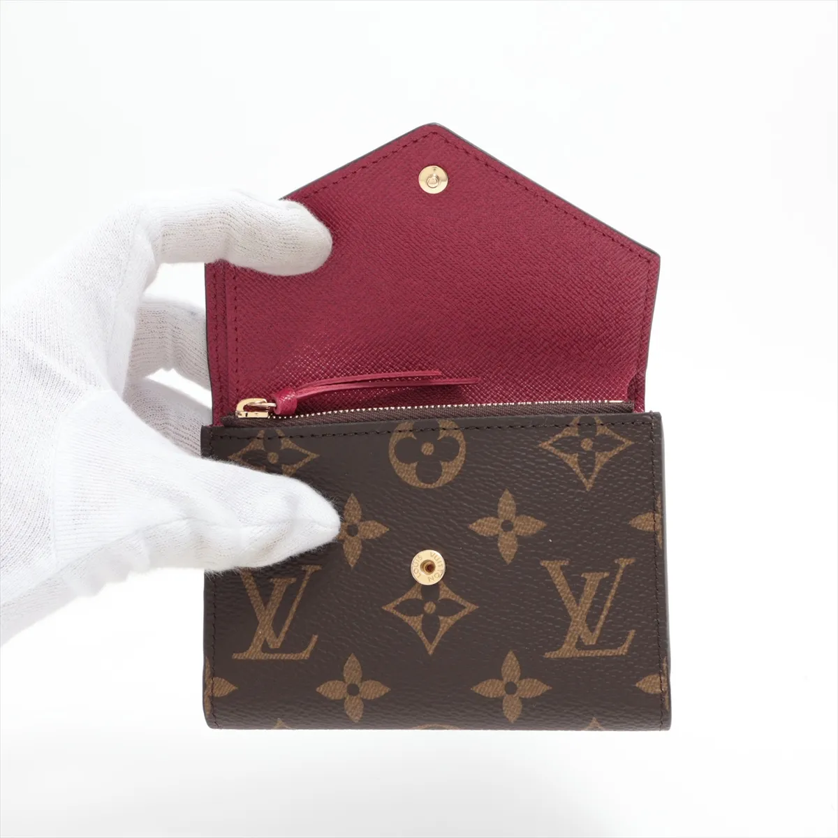 Monogram Portefeuille Victorine M41938 Fuchsia Compact Wallet (RFID detected) — view 3