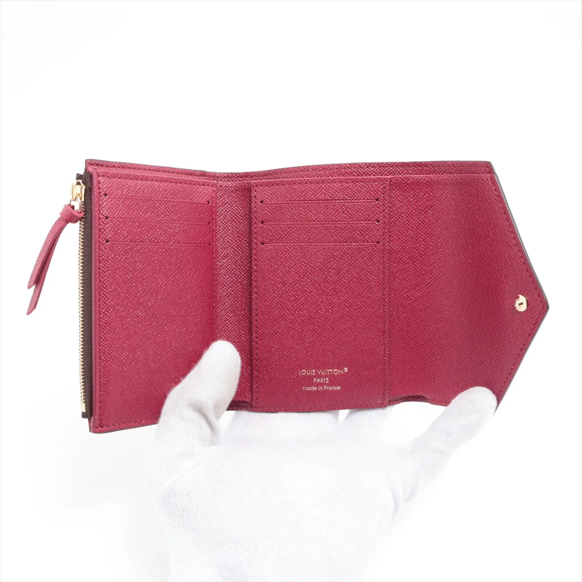 Monogram Portefeuille Victorine M41938 Fuchsia Compact Wallet (RFID detected) — view 4