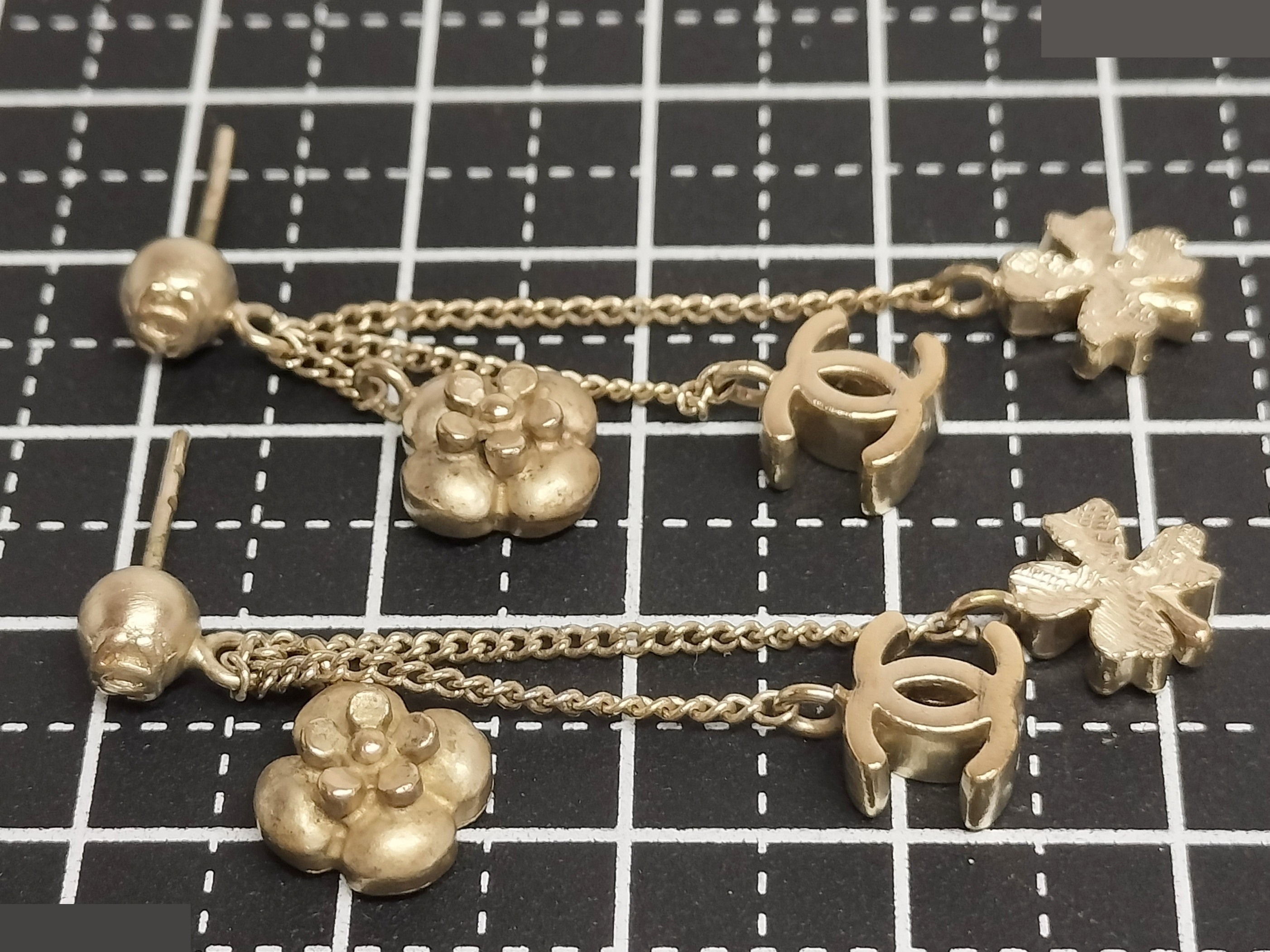 Coco dangling gold earrings — view 6