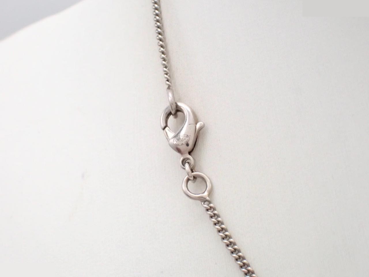 Necklace B11V Rhinestone Coco Mark Silver — view 2