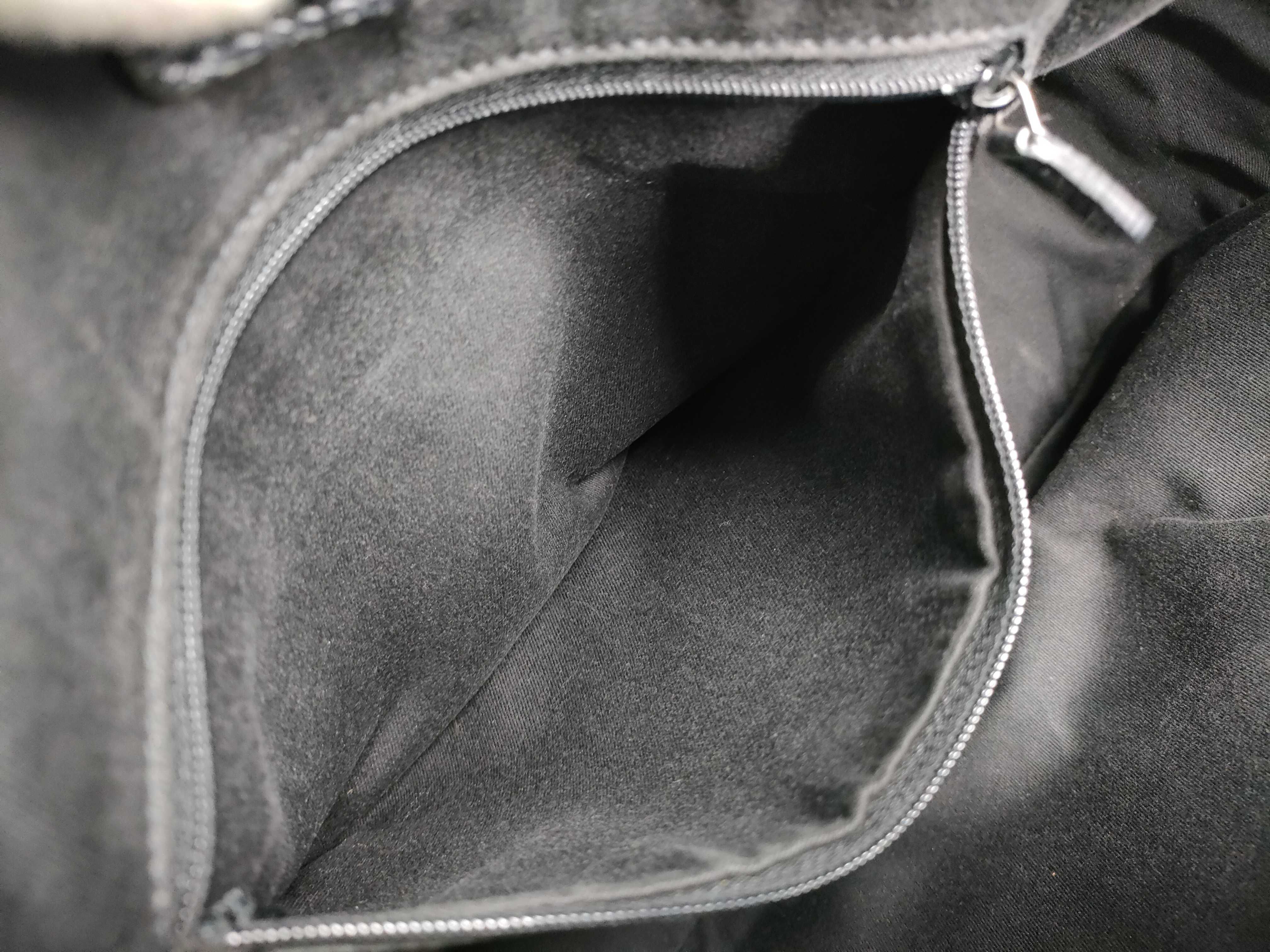 GG Canvas Leather Handle Shoulder Tote Bag (Black) — view 9
