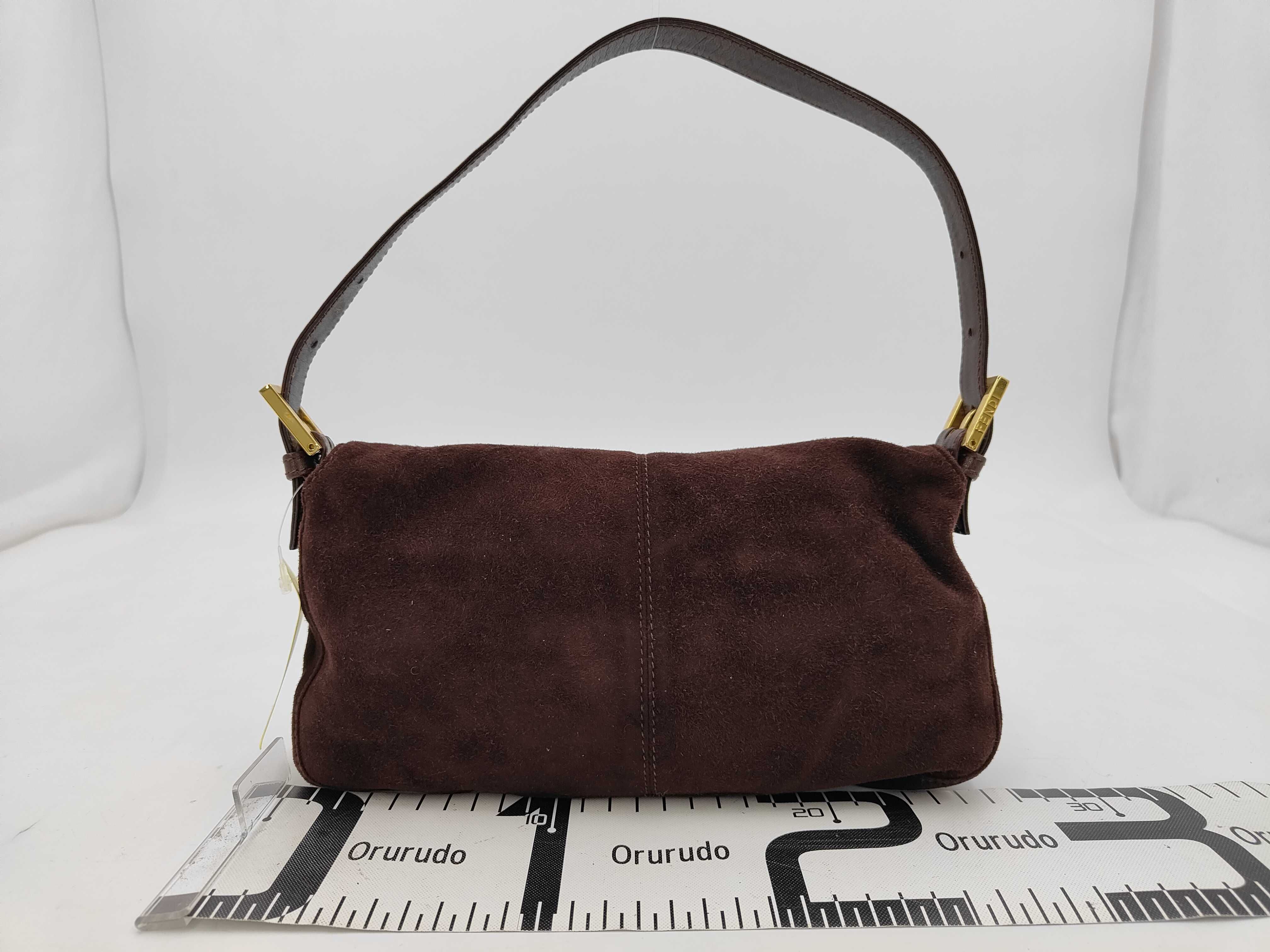 Mamma Bucket/One-Shoulder Bag/Brown/Suede/Gold Hardware — view 2