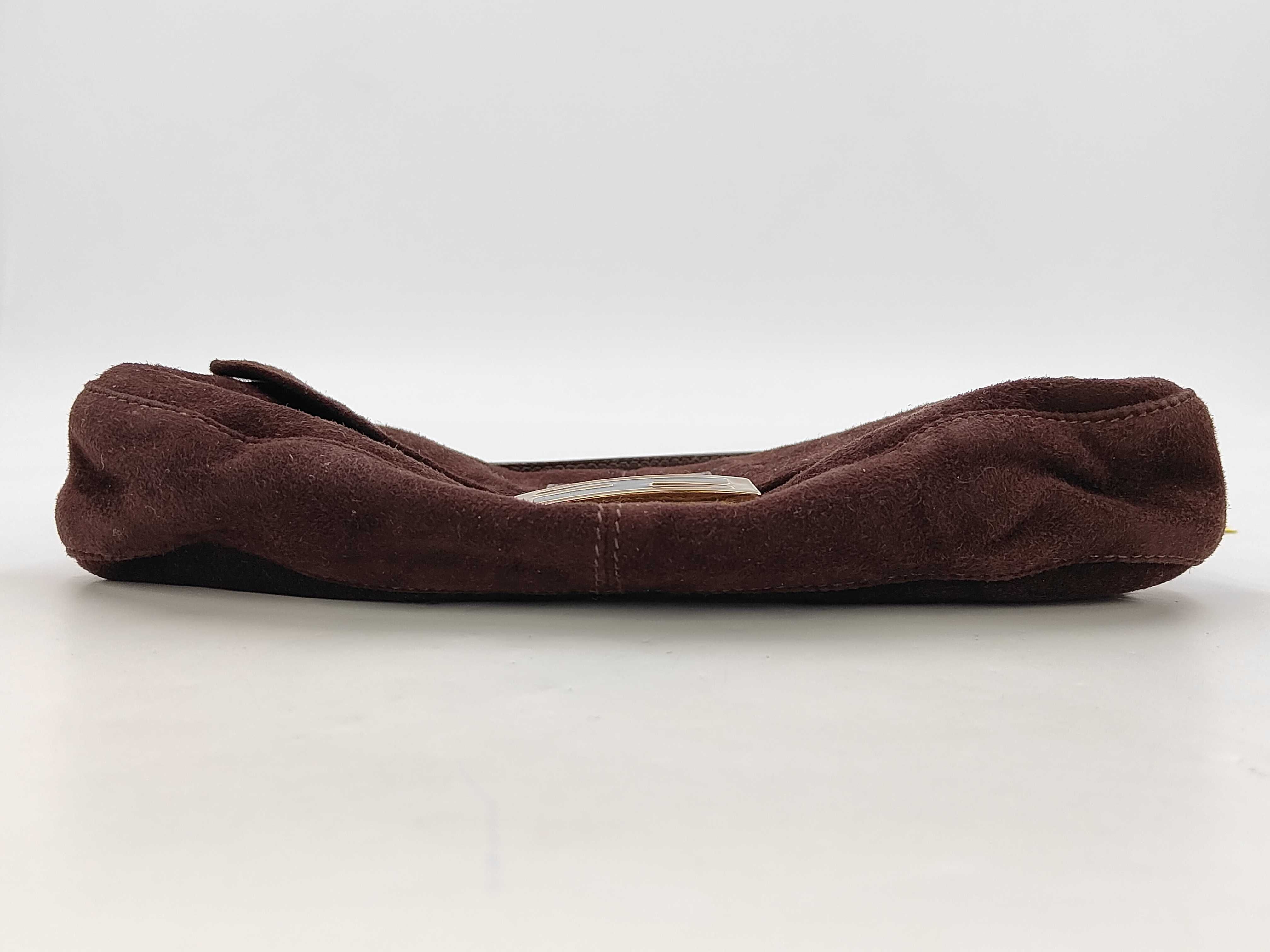 Mamma Bucket/One-Shoulder Bag/Brown/Suede/Gold Hardware — view 7