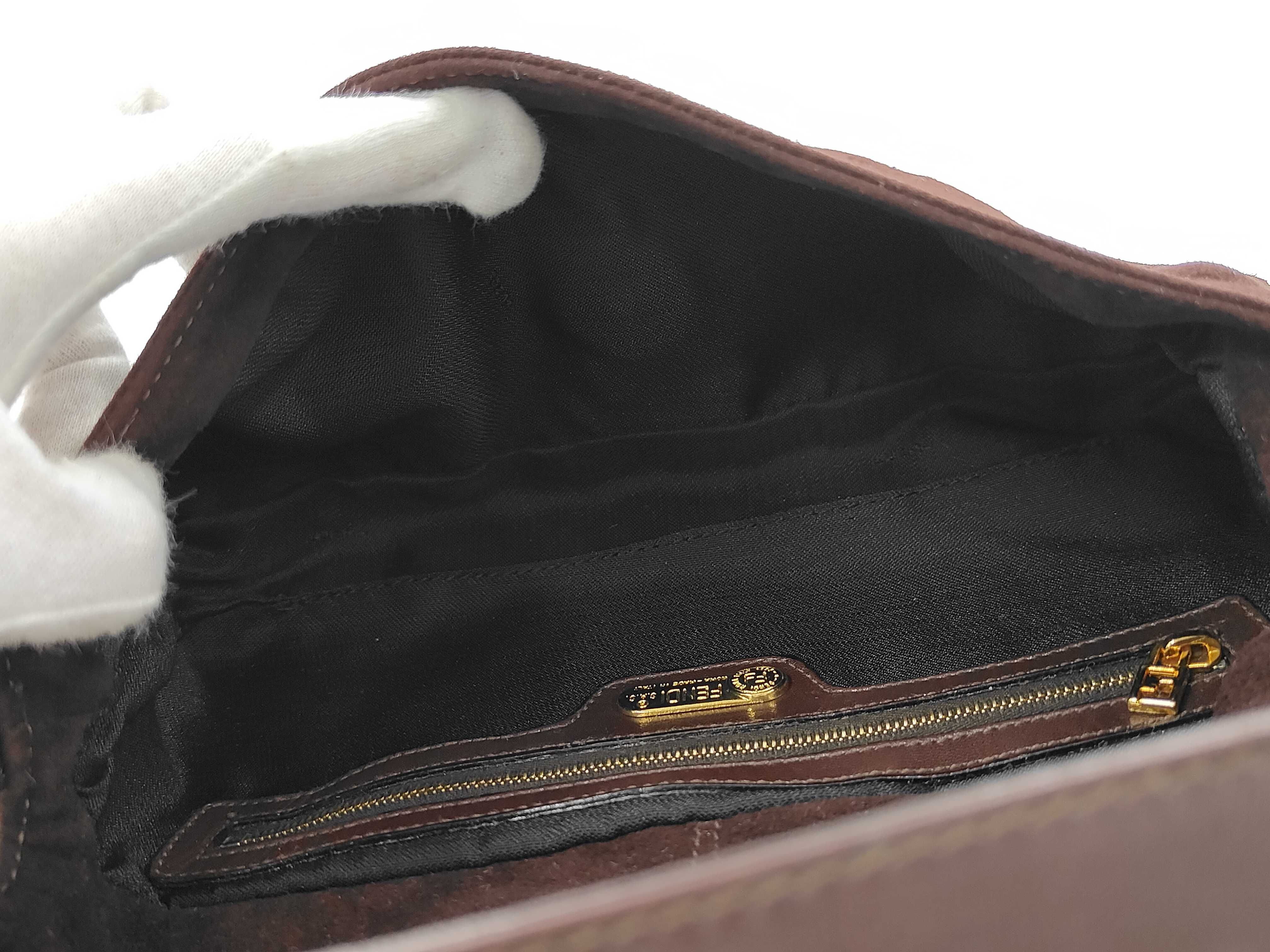 Mamma Bucket/One-Shoulder Bag/Brown/Suede/Gold Hardware — view 9