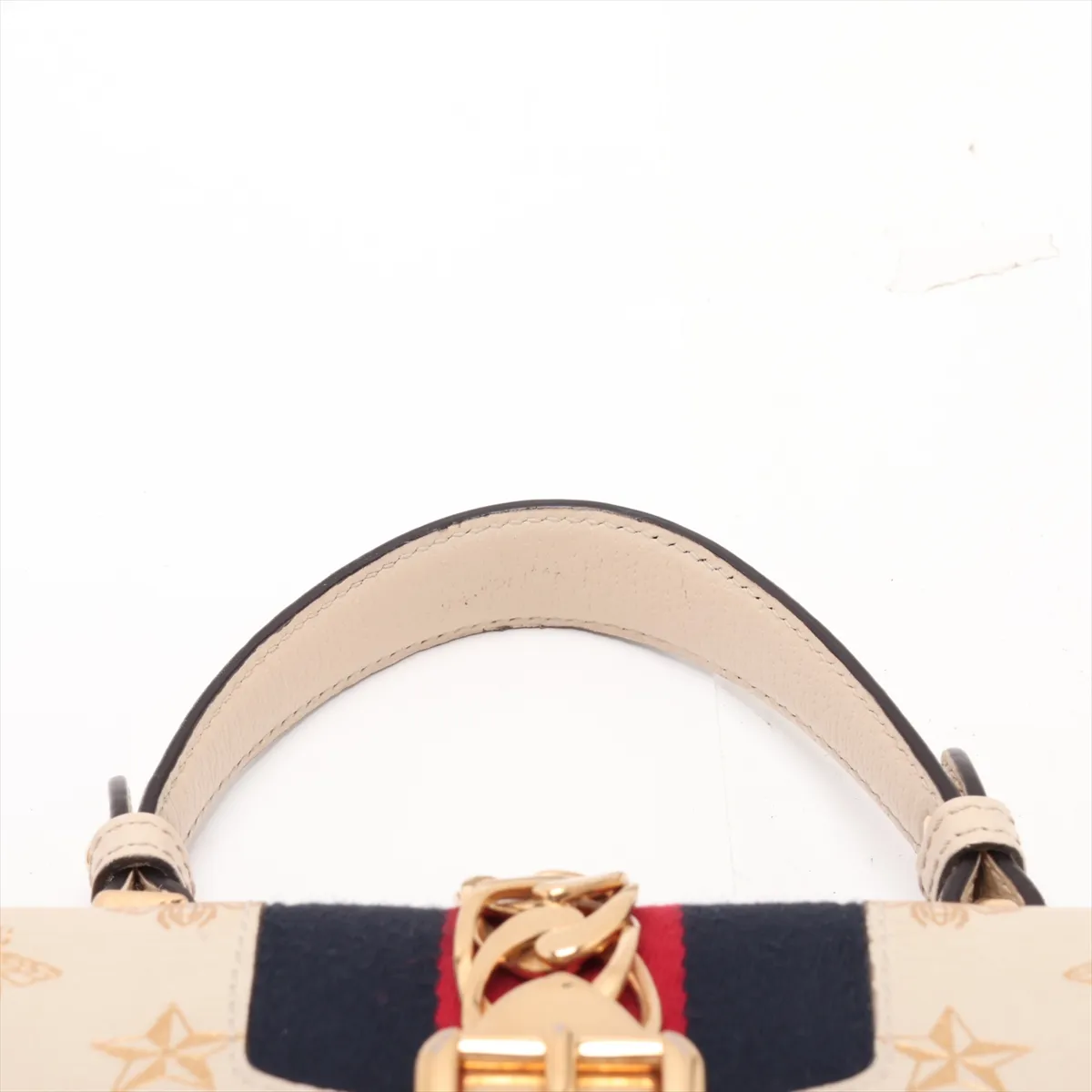 Sylvie Leather 2-Way Handbag, White, 470270 — view 6