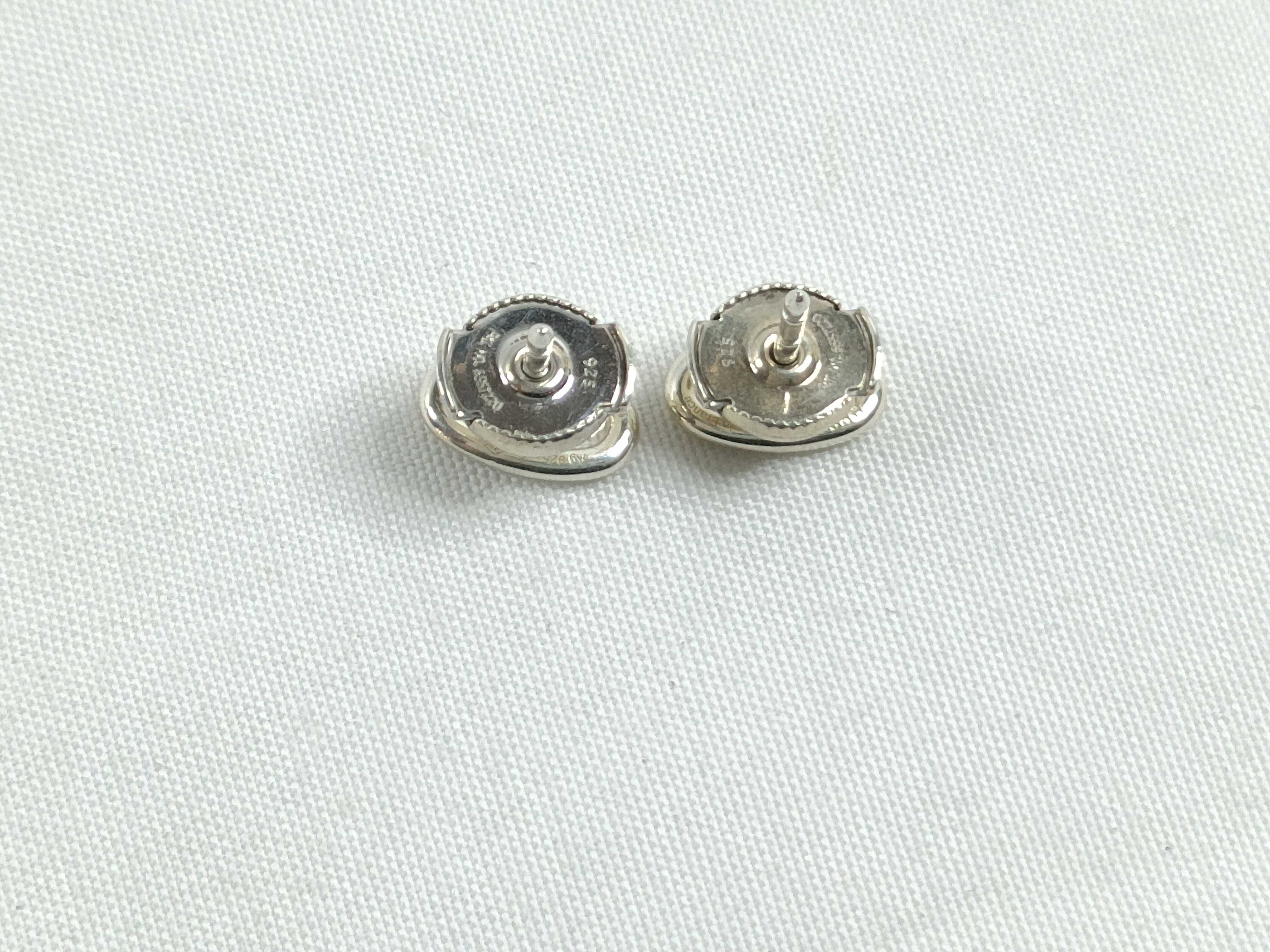 Silver Pig Nose Earrings — view 2