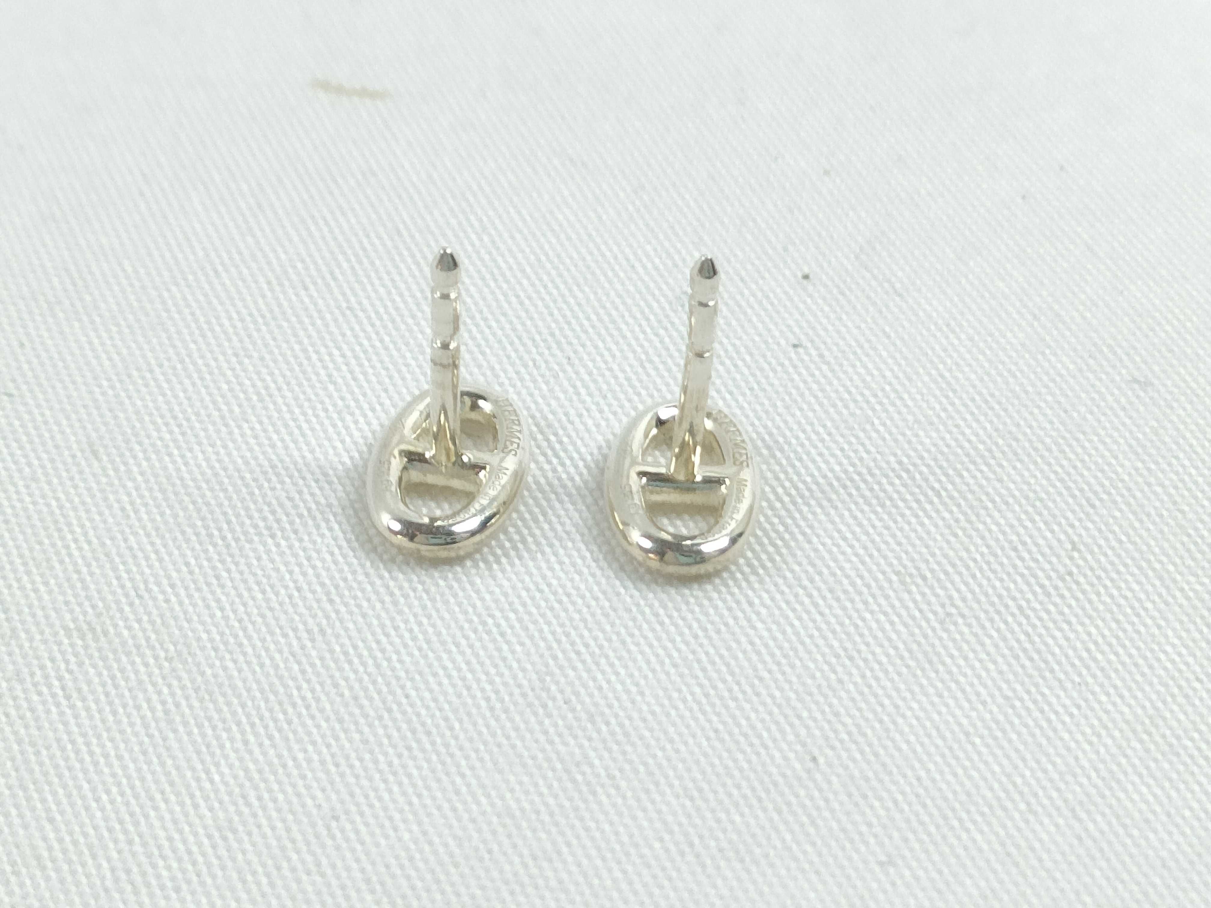 Silver Pig Nose Earrings — view 4